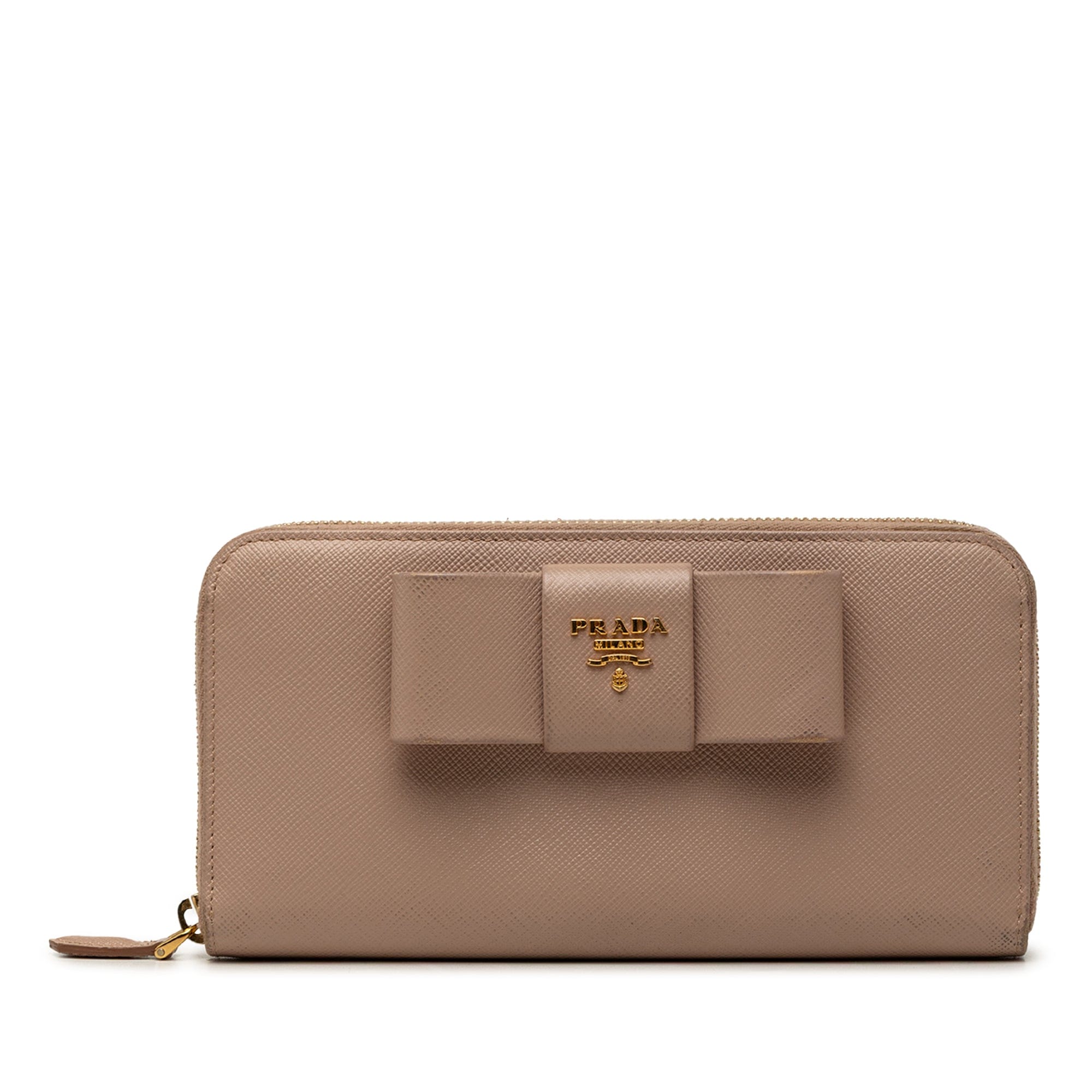 Prada Saffiano Fiocco Bow Long Wallet