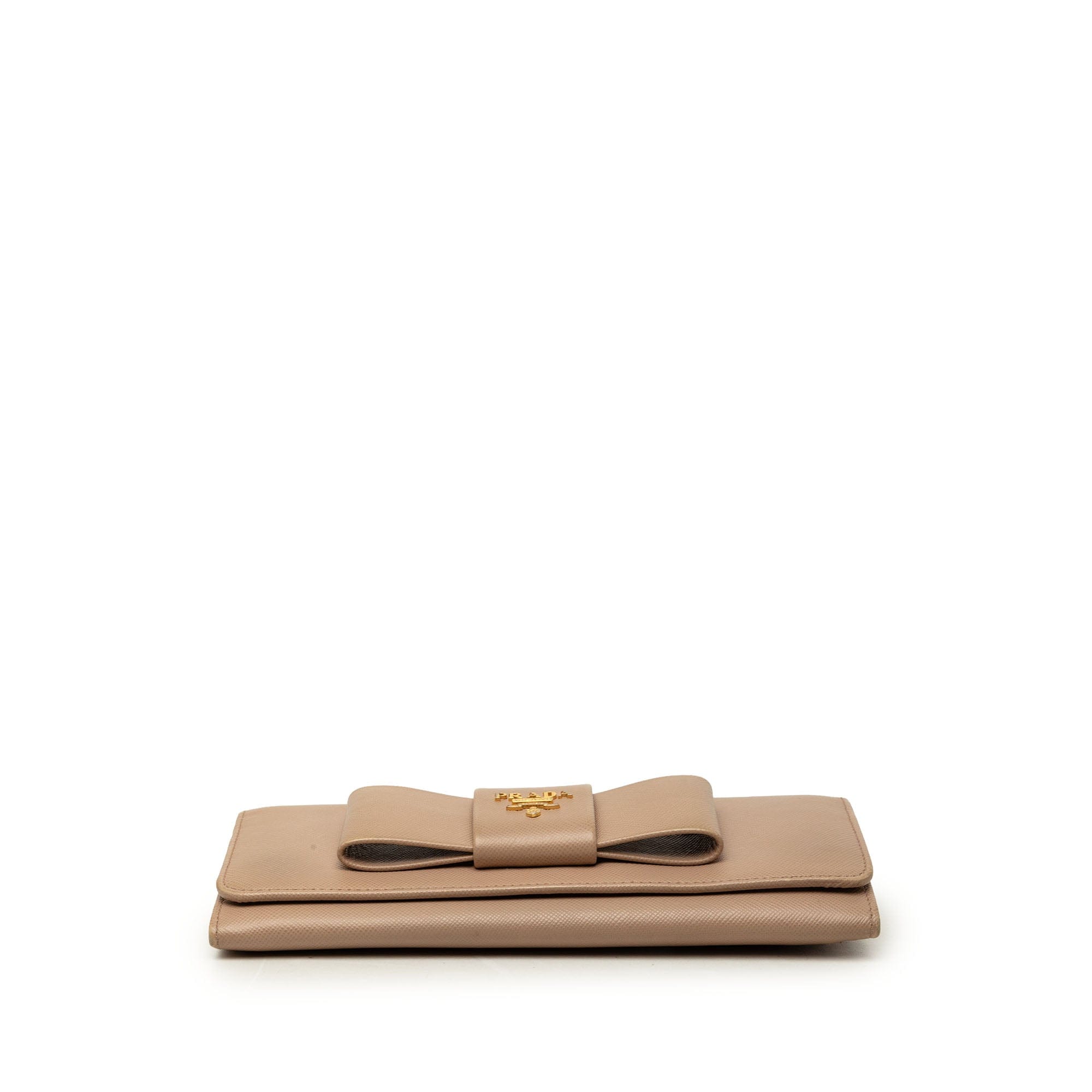 Prada Saffiano Bow Continental Long Wallet