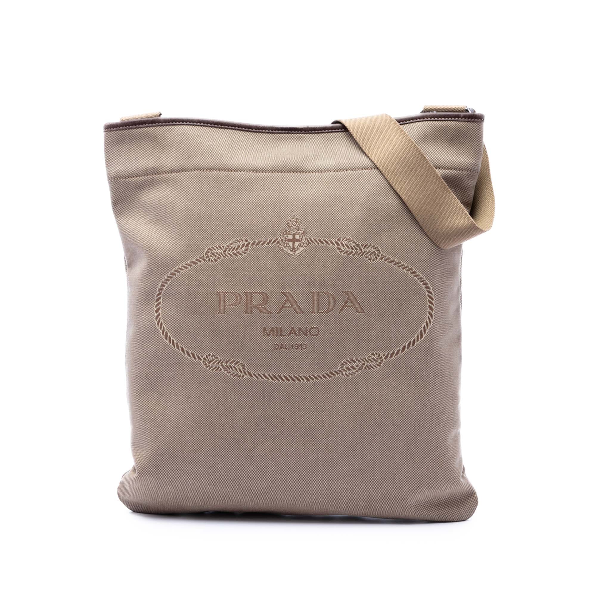 Prada Canvas Canapa Logo Messenger Bag