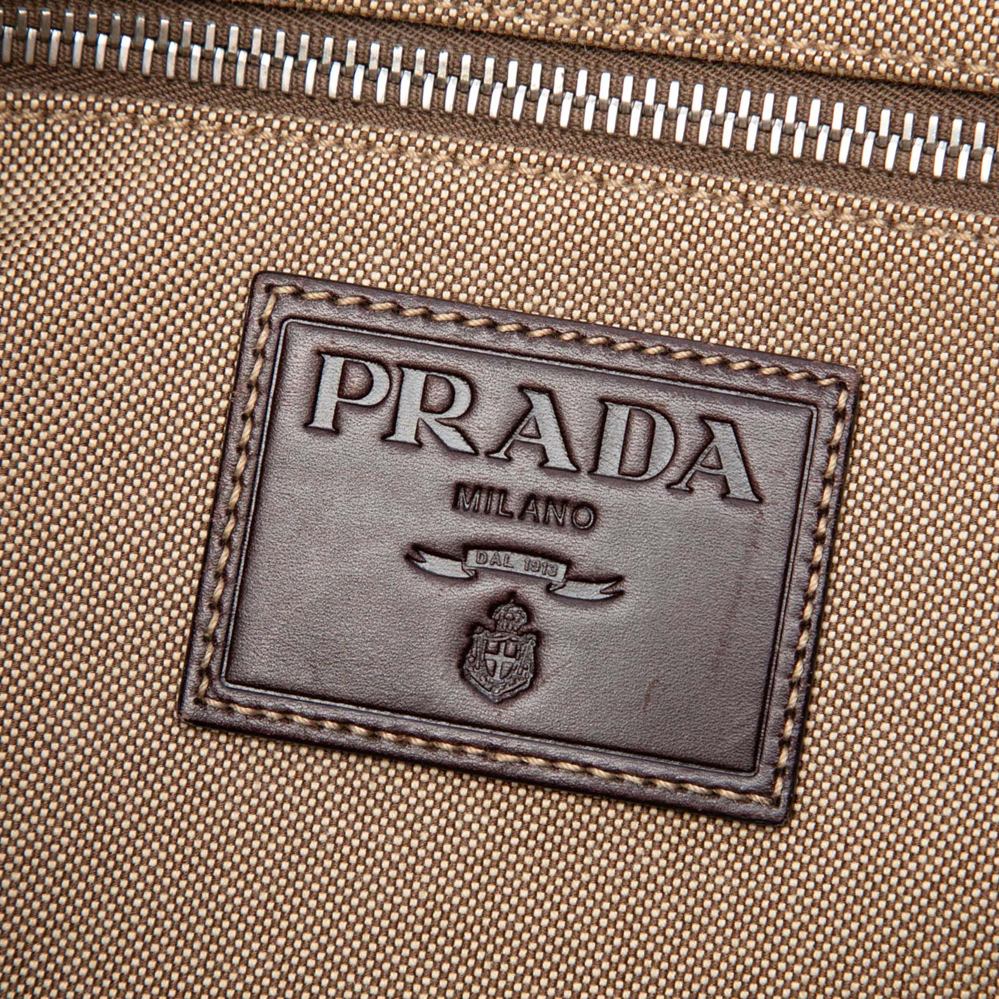 Prada Canvas Canapa Logo Messenger Bag