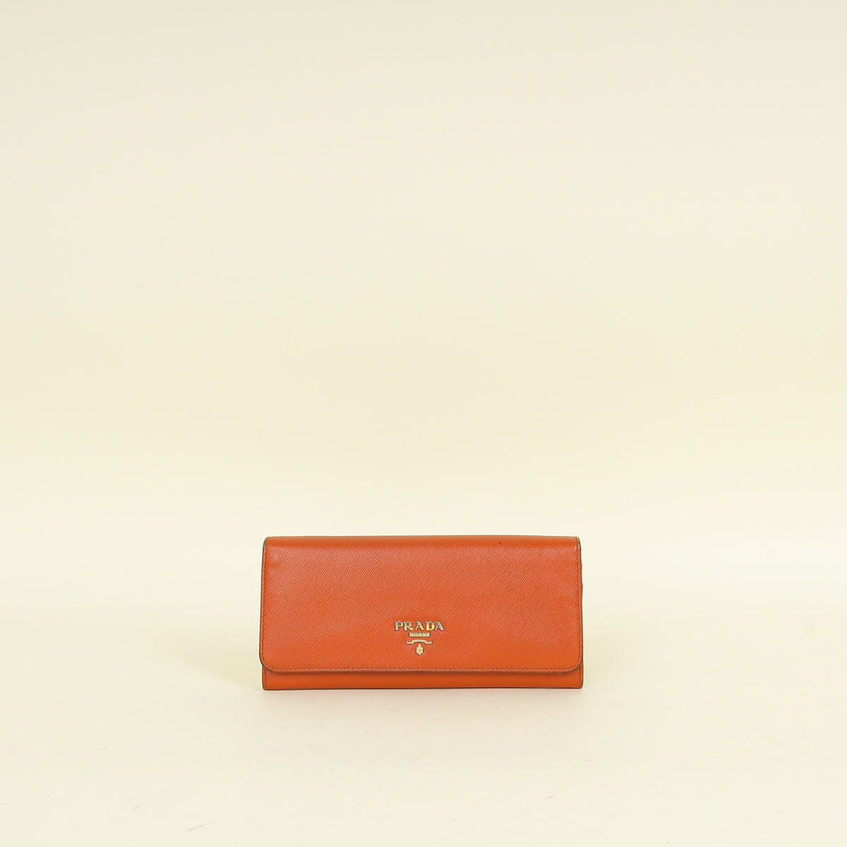 Prada Papaya Long Continental Wallet