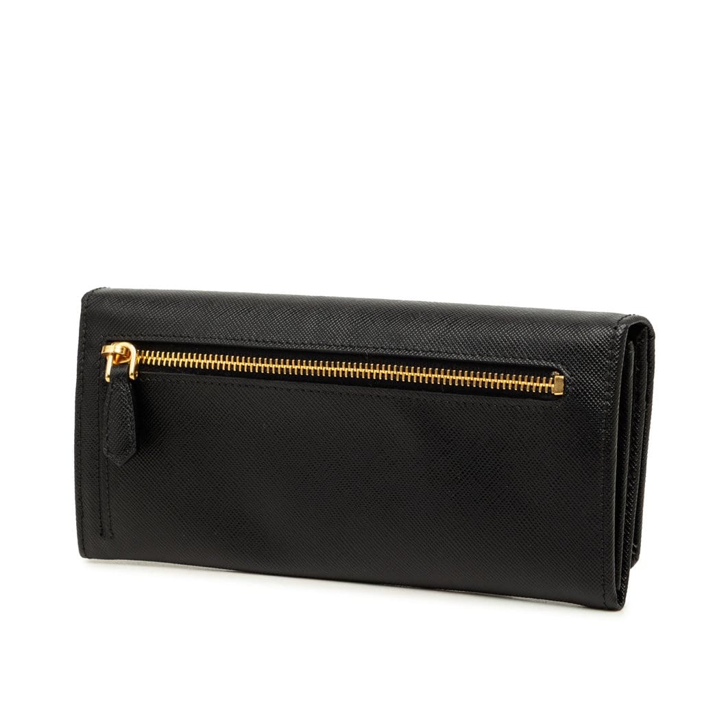 Prada Saffiano Lux Bow Continental Wallet