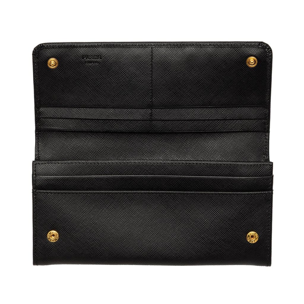 Prada Saffiano Lux Bow Continental Wallet