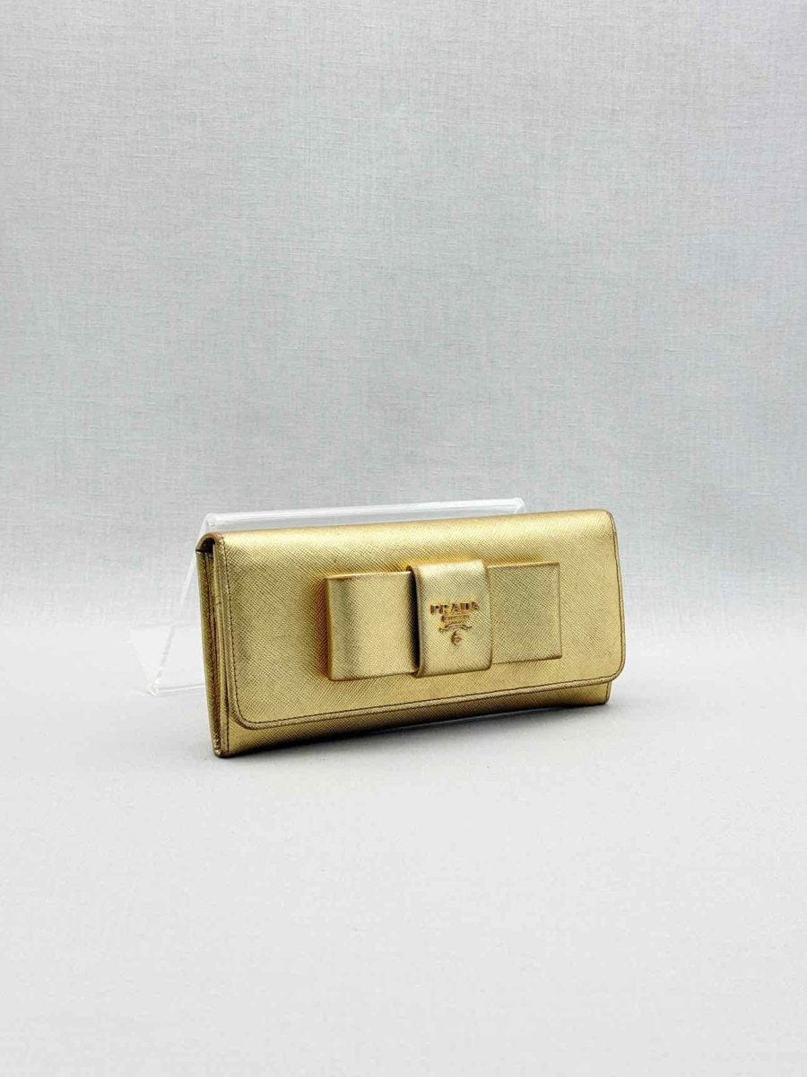 Prada Gold Continental Wallet