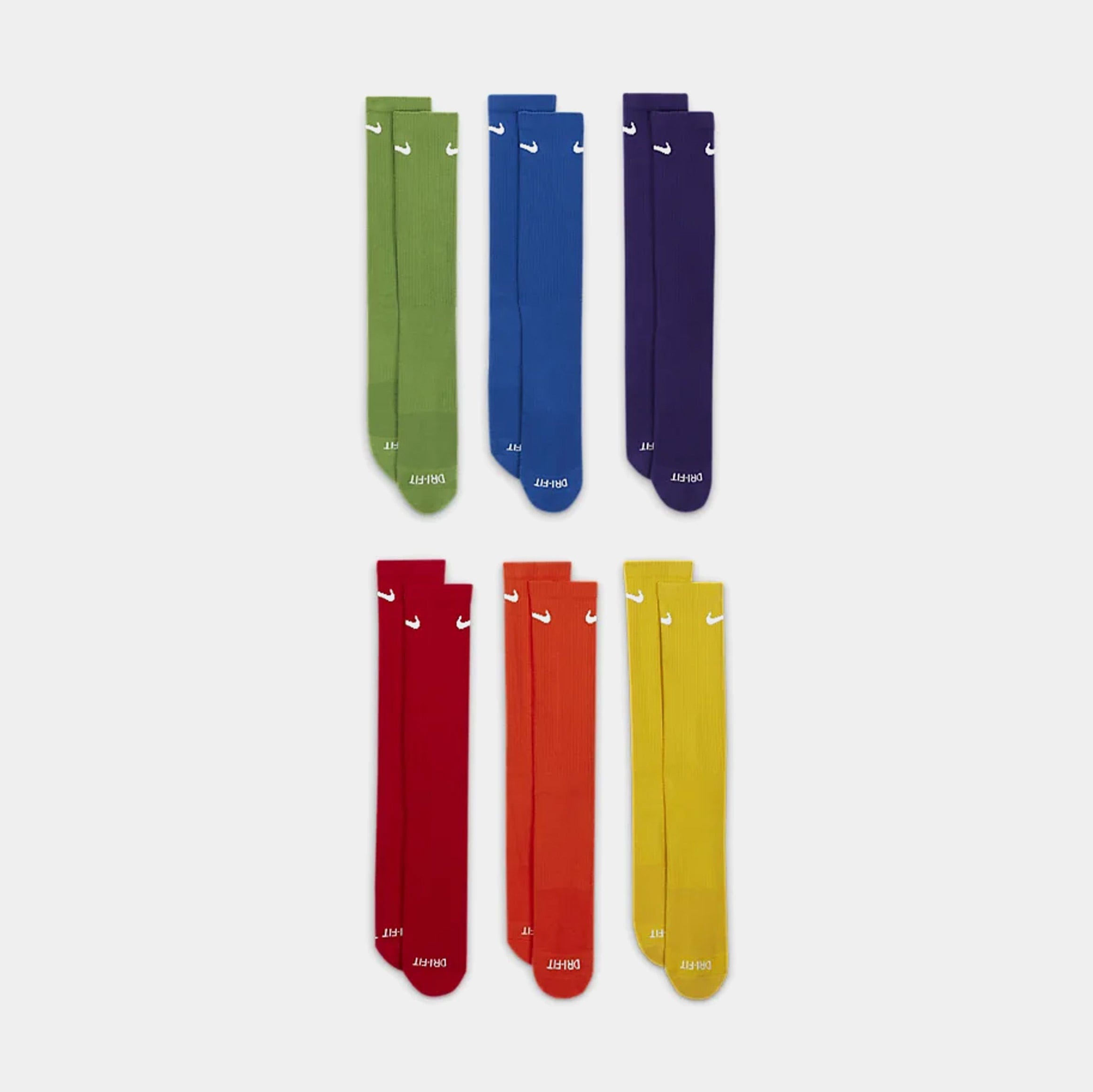 Nike Everyday Plus Cushioned Crew Mens Socks (Red/Multi)