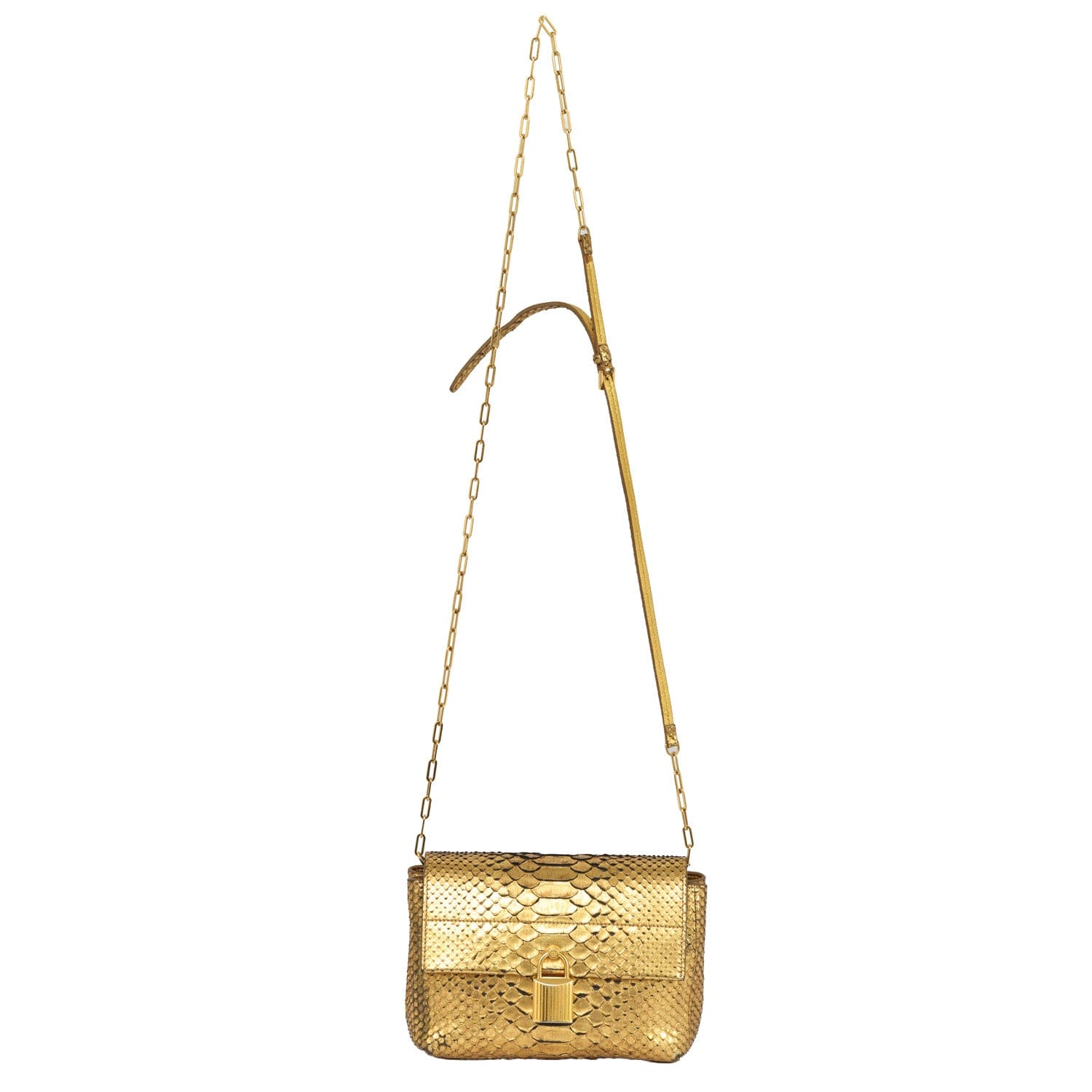 TOM FORD PYTHON NATALIA GOLDEN SHOULDER BAG