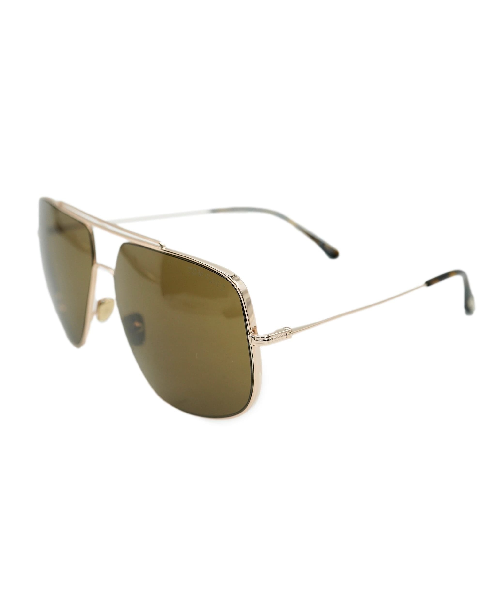 TOM FORD Sunglasses Liam Gold Brown Square Navigator Pilot FT0927 TF 927 28J ANL0006