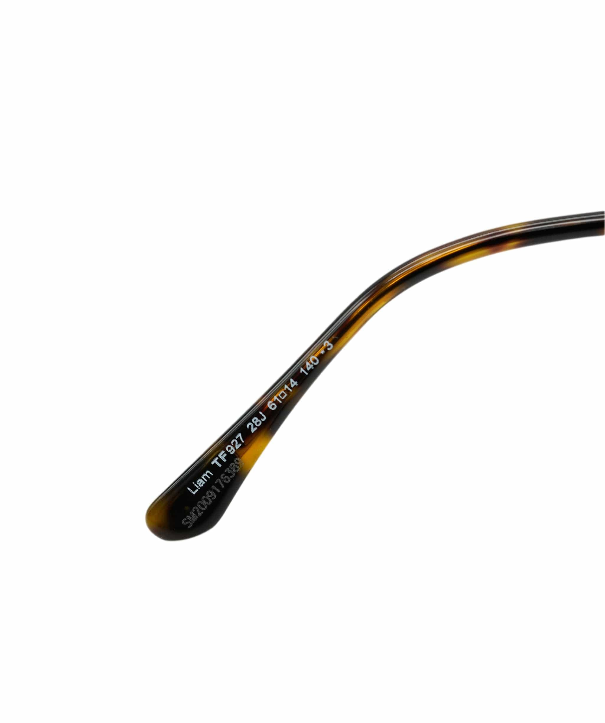 TOM FORD Sunglasses Liam Gold Brown Square Navigator Pilot FT0927 TF 927 28J ANL0006