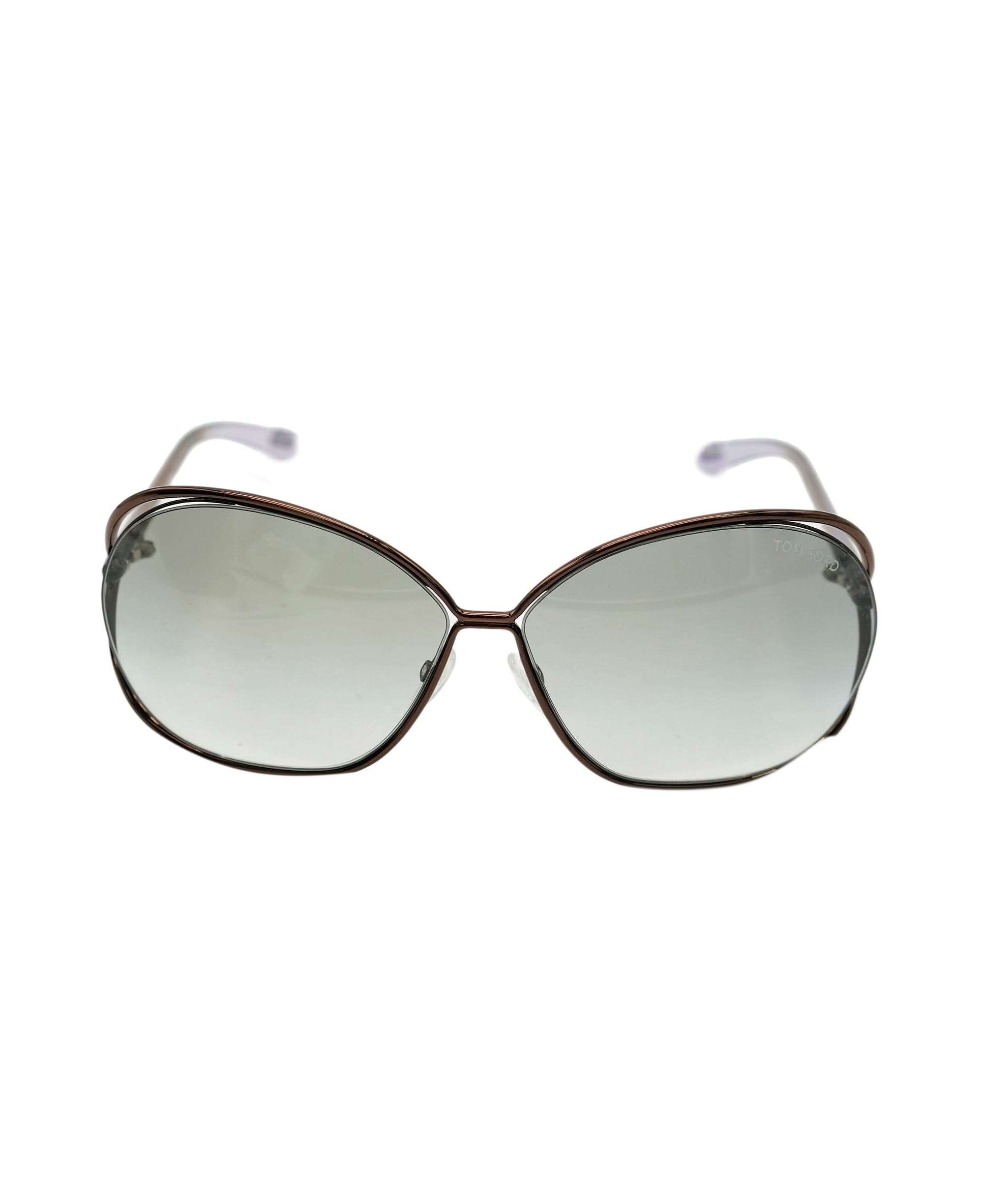 TOM FORD Womens Sunglasses Shiny Bronze Brown Carla TF157 48F ANL0010