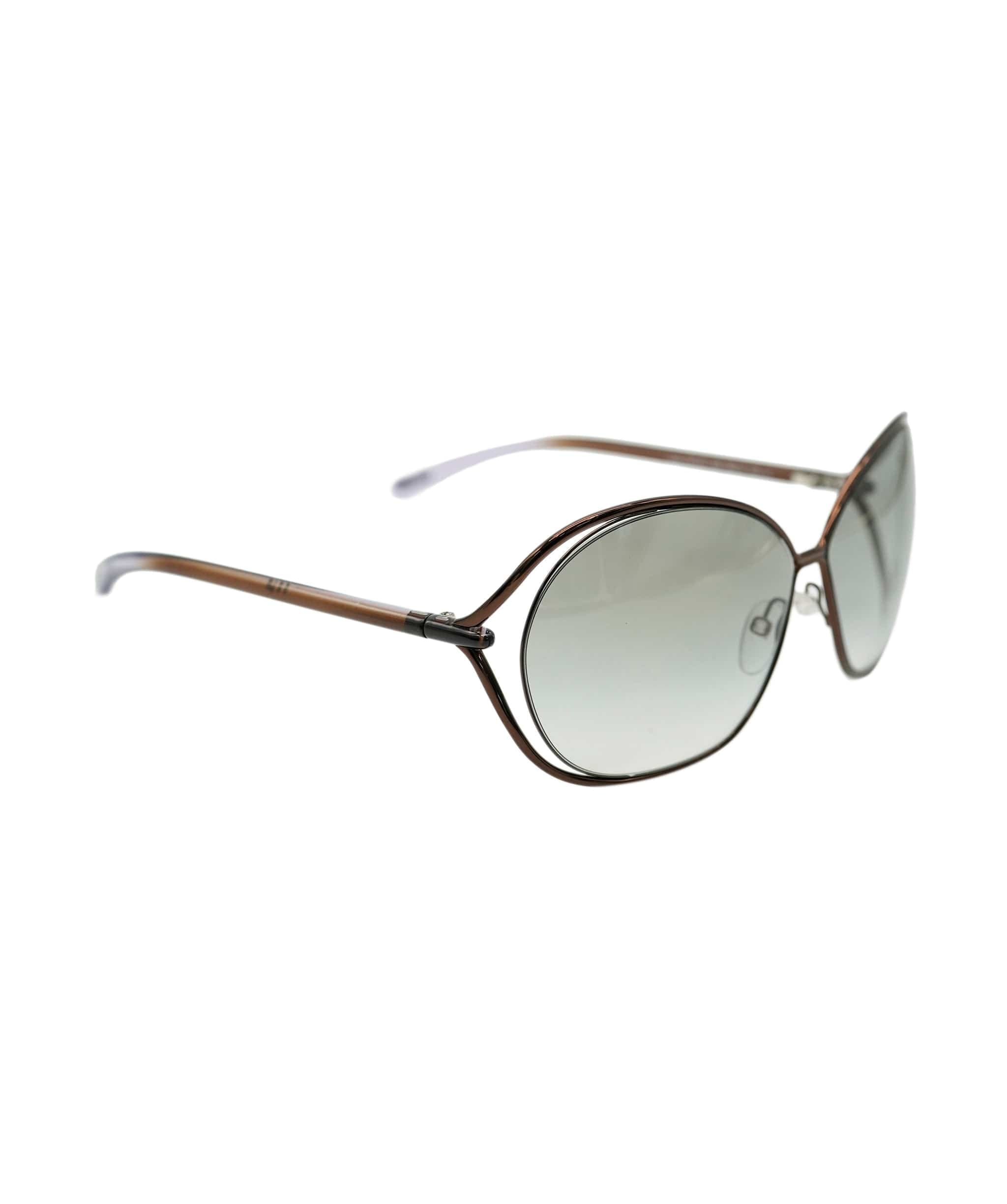 TOM FORD Womens Sunglasses Shiny Bronze Brown Carla TF157 48F ANL0010