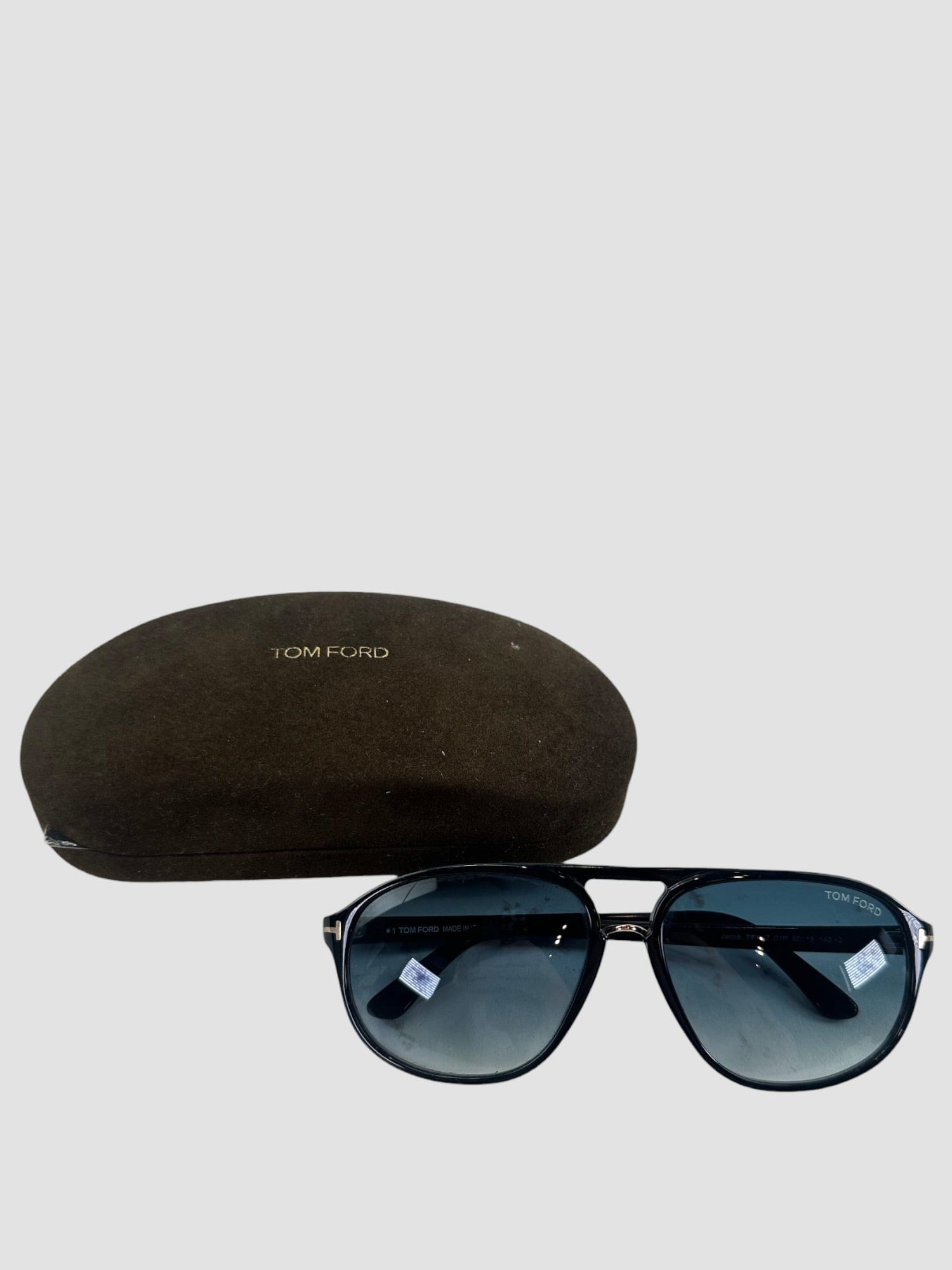 TOM FORD Black Aviator Sunglasses