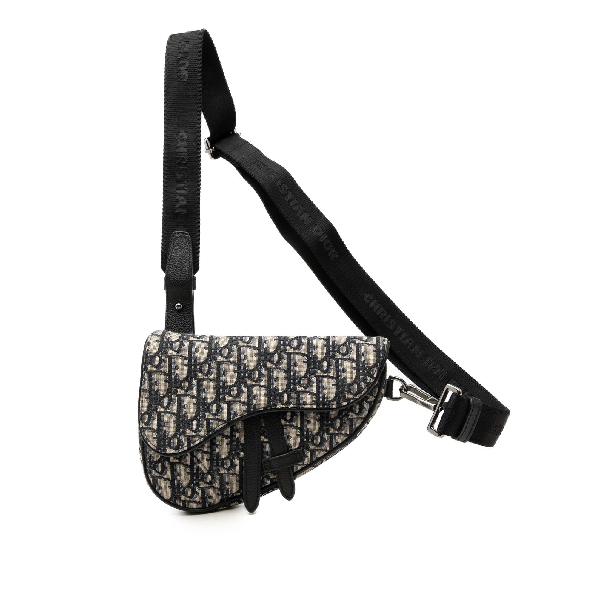 Dior Mini Oblique Canvas Saddle Belt Bag