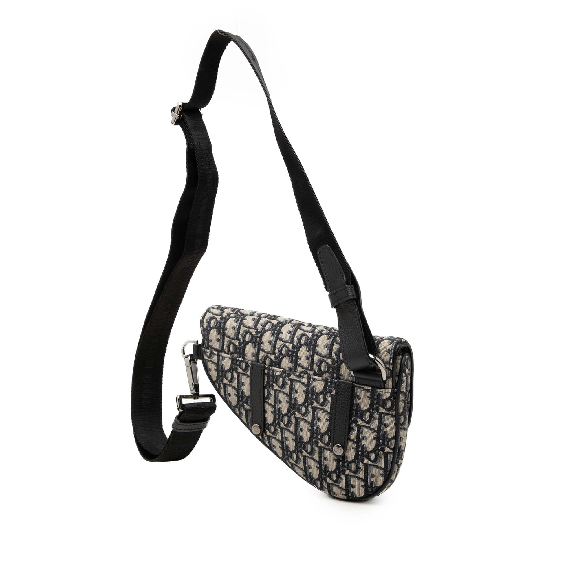 Dior Mini Oblique Canvas Saddle Belt Bag