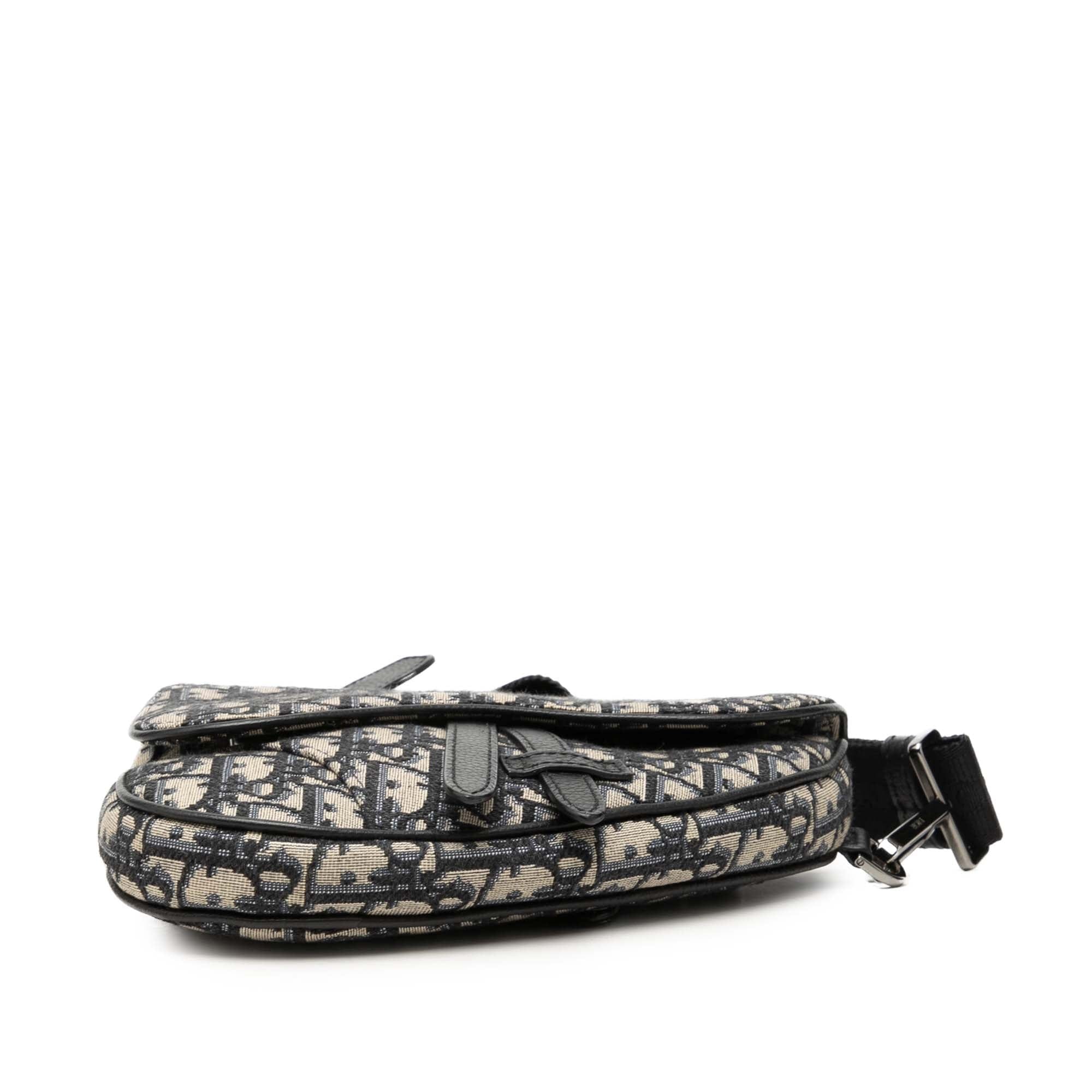 Dior Mini Oblique Canvas Saddle Belt Bag