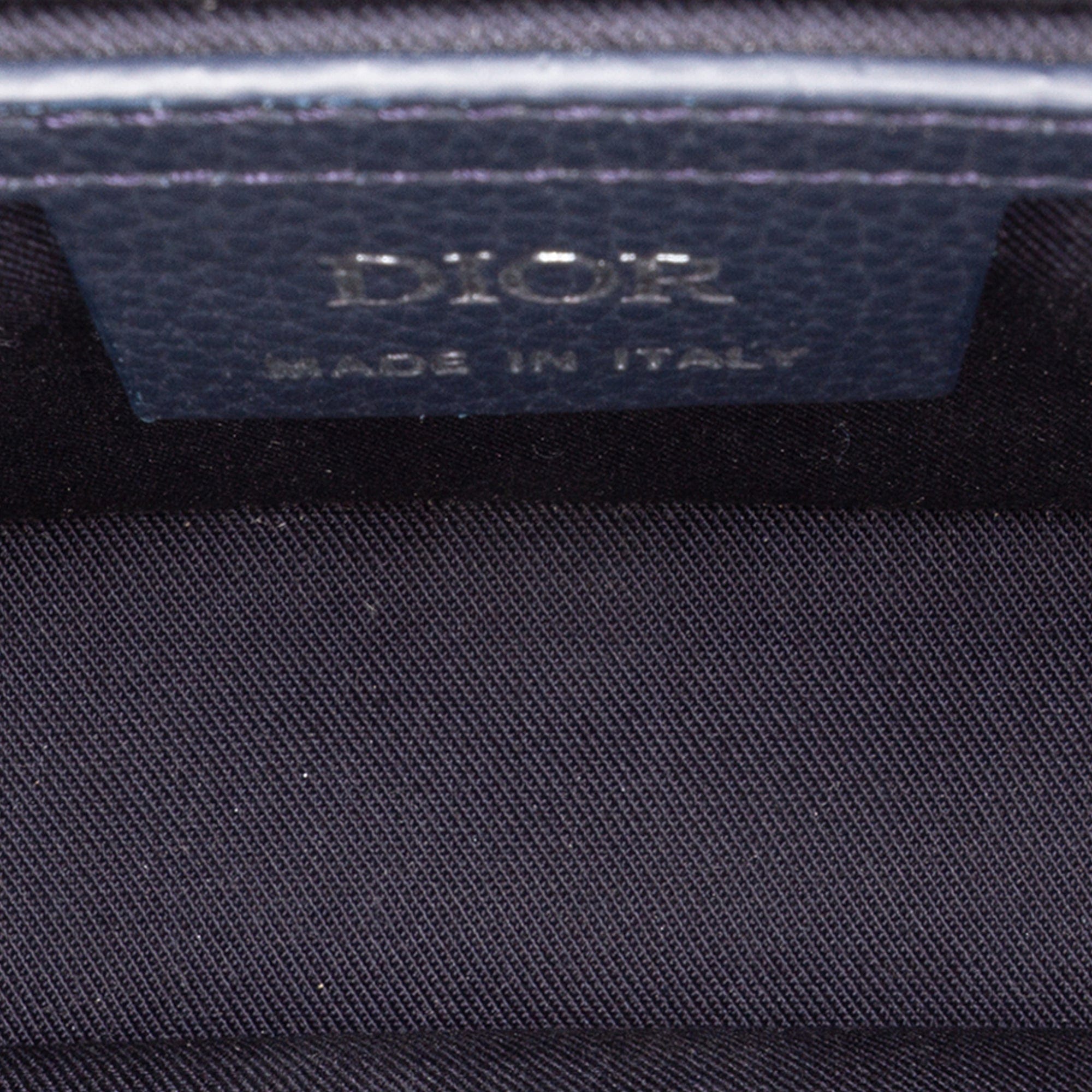 Dior Mini Oblique Canvas Saddle Buckle Messenger Bag