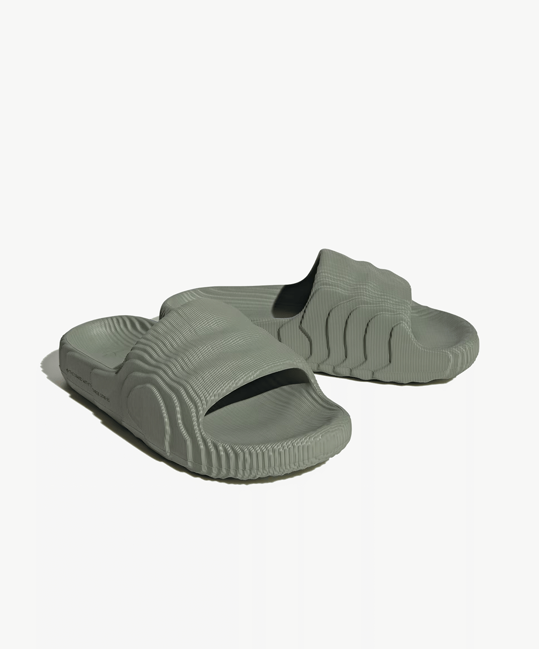 ADIDAS ORIGINALS | ADILETTE 22 SLIDES { SILVER GREEN / SILVER GREEN / CORE BLACK