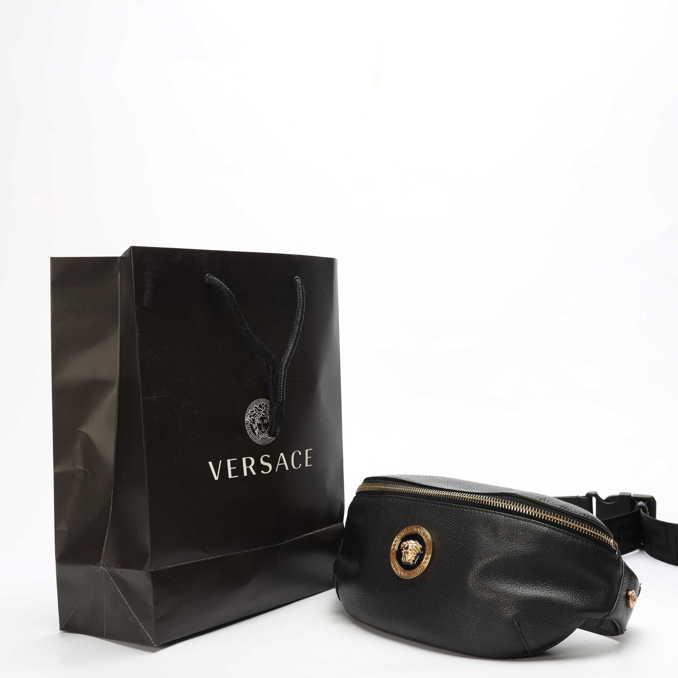 Versace Black Vanitas Medea Belt Bag
