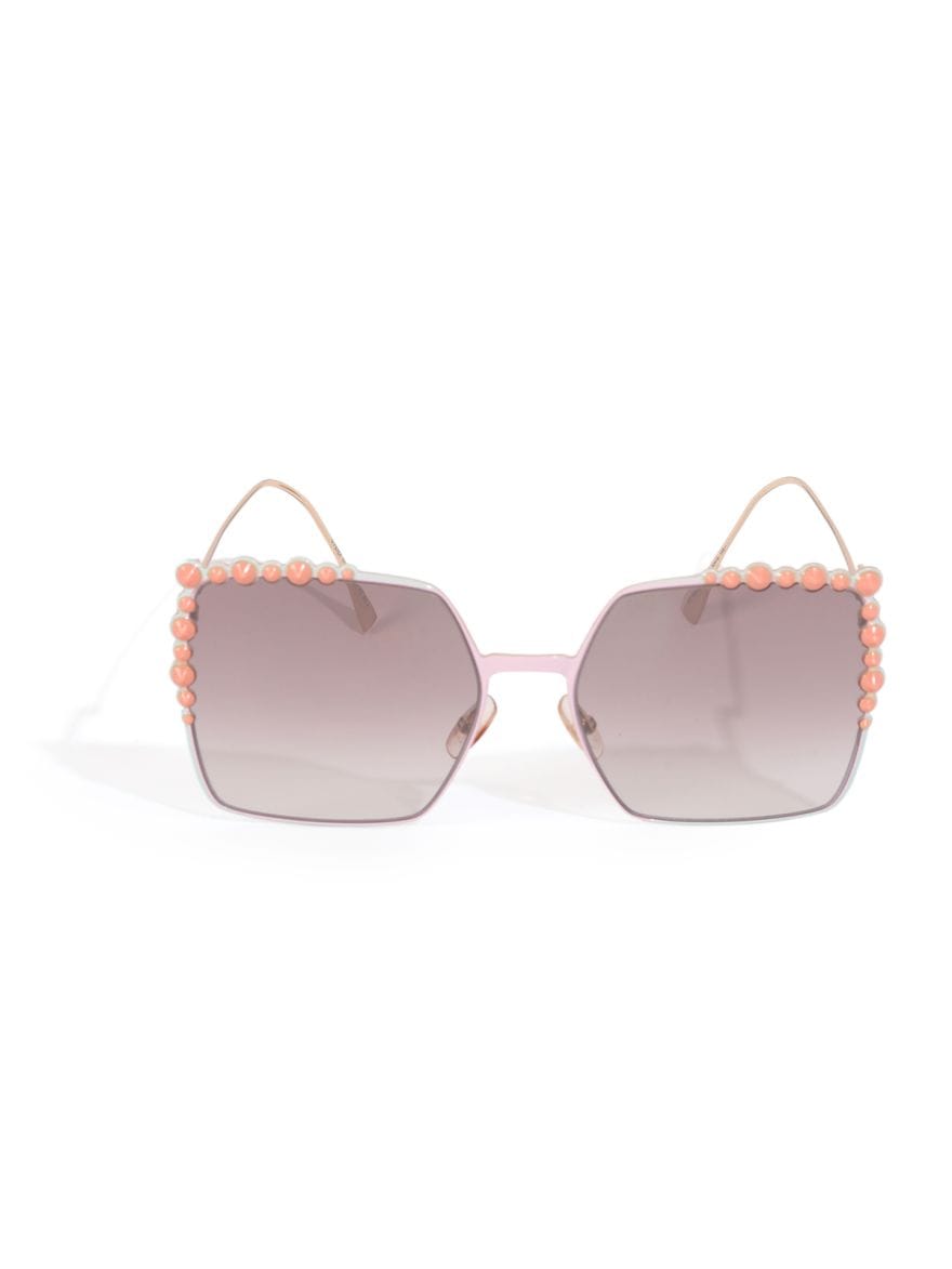 Fendi Studded Square Women's Sunglasses