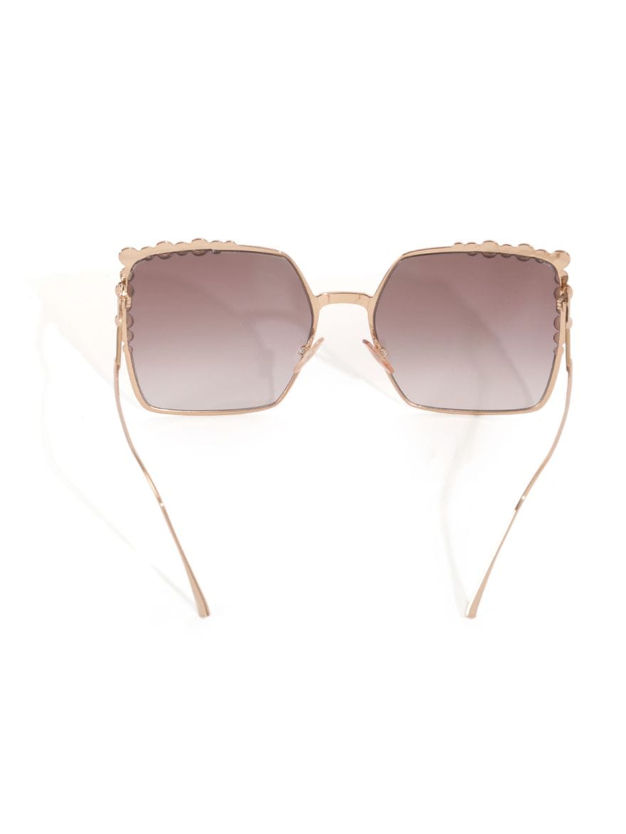 Fendi Studded Square Women's Sunglasses