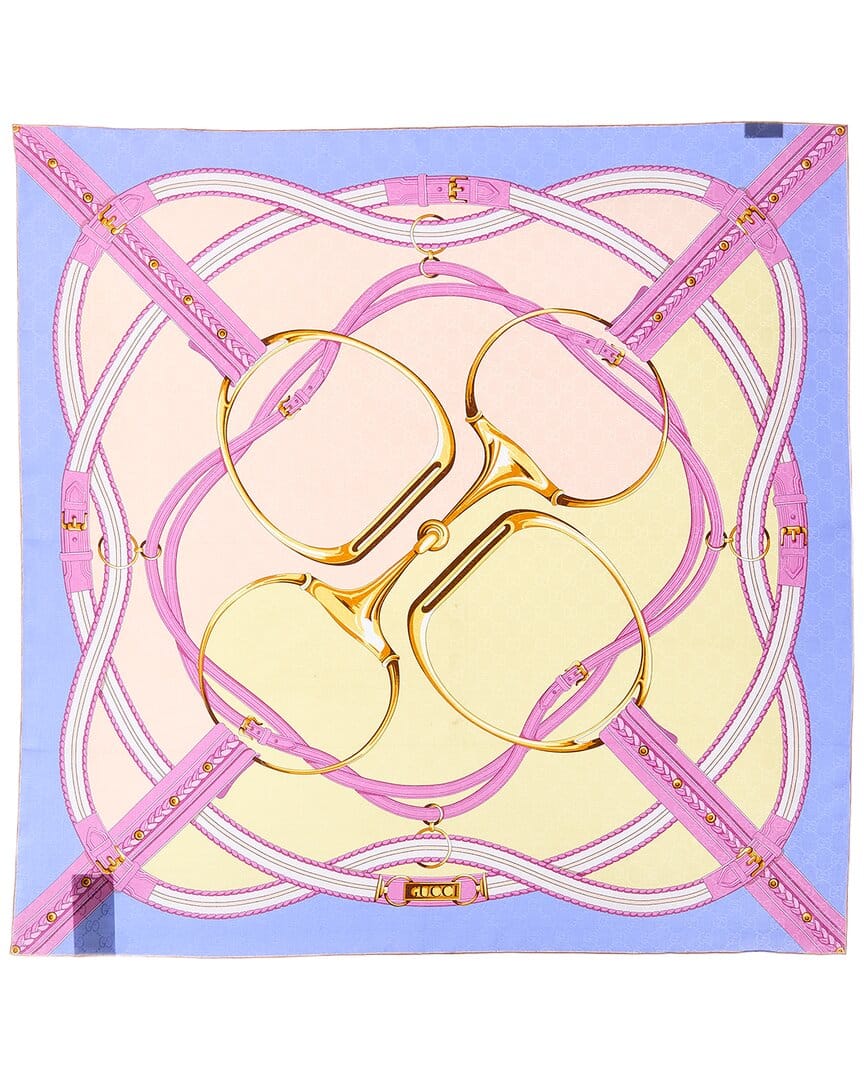 Gucci Gg Jacquard Silk Scarf