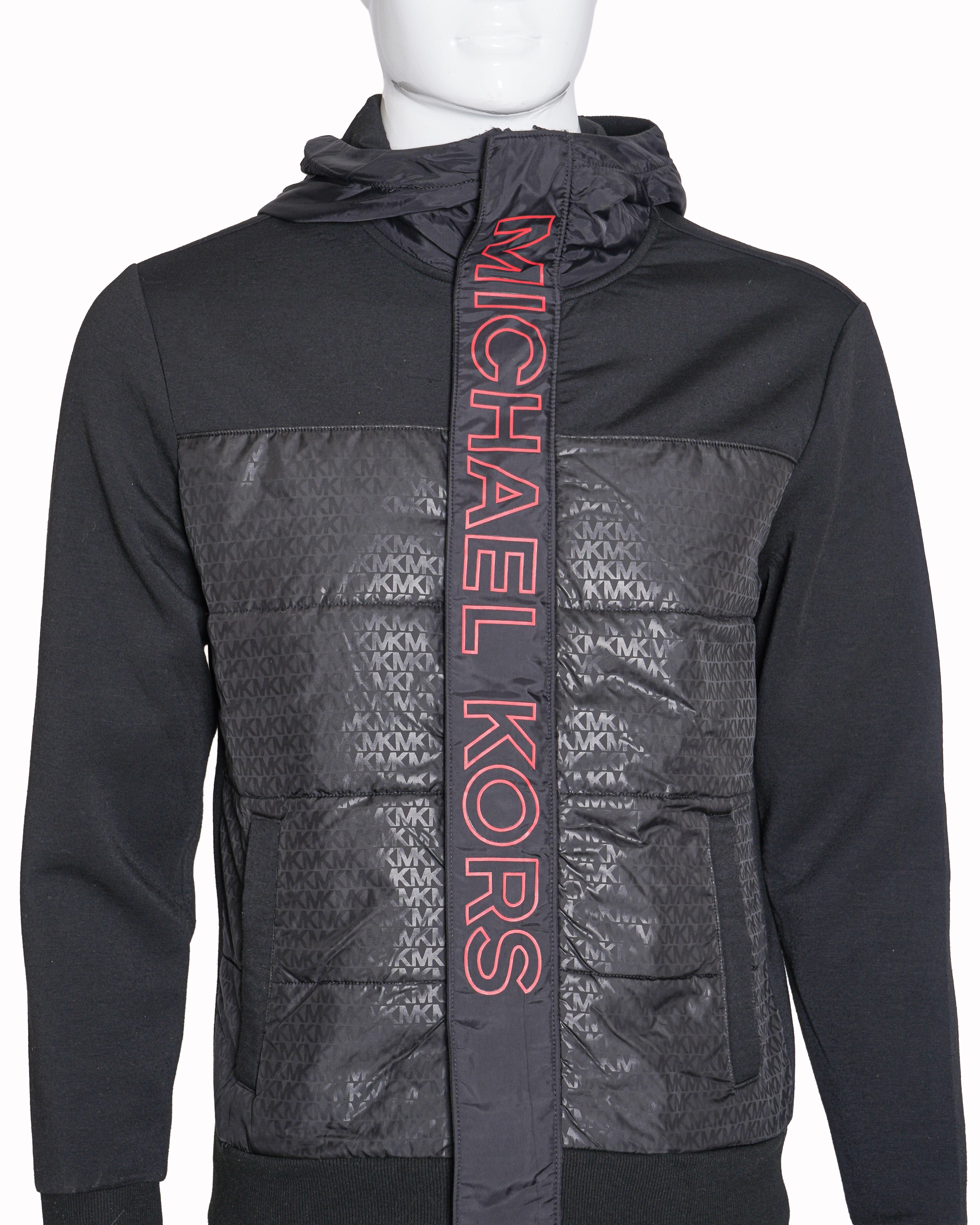 Michael Kors Men’s Black Mixed - Media Puffer Jacket