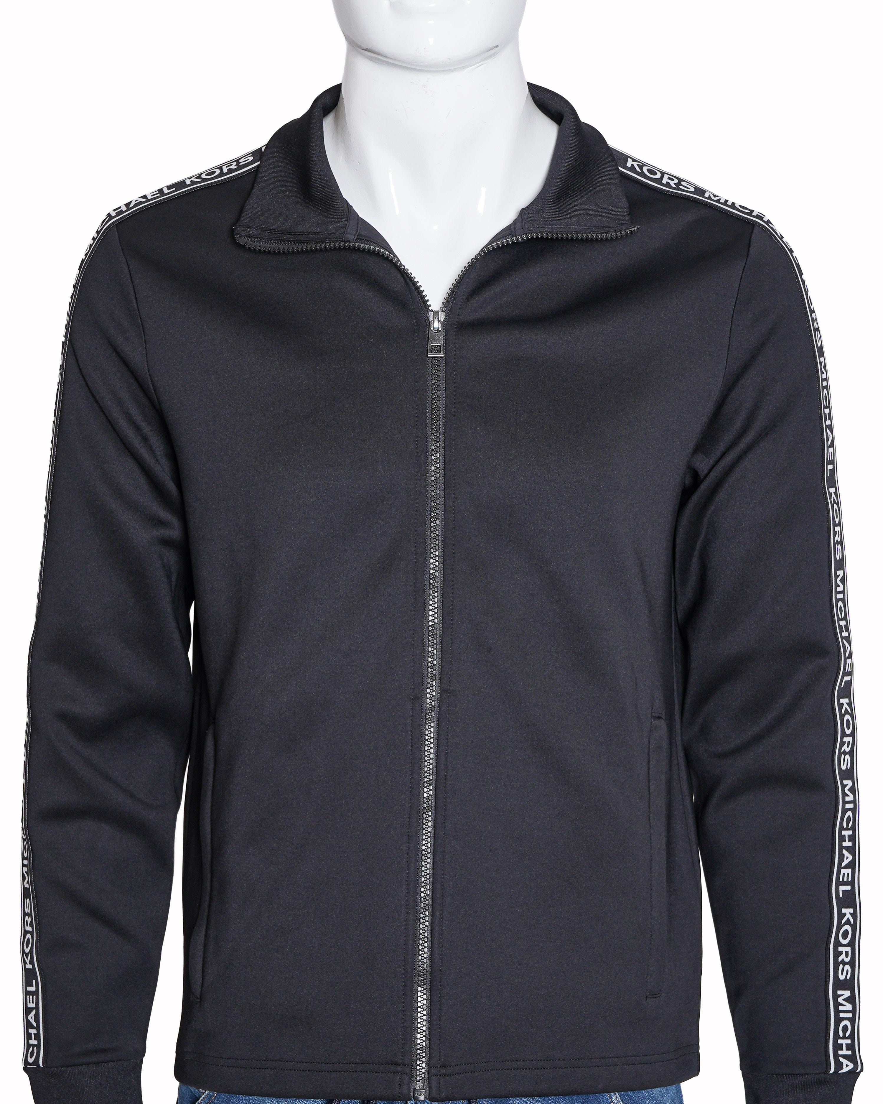Michael Kors High - Neck Jacket with Placement Brand Print Taping
