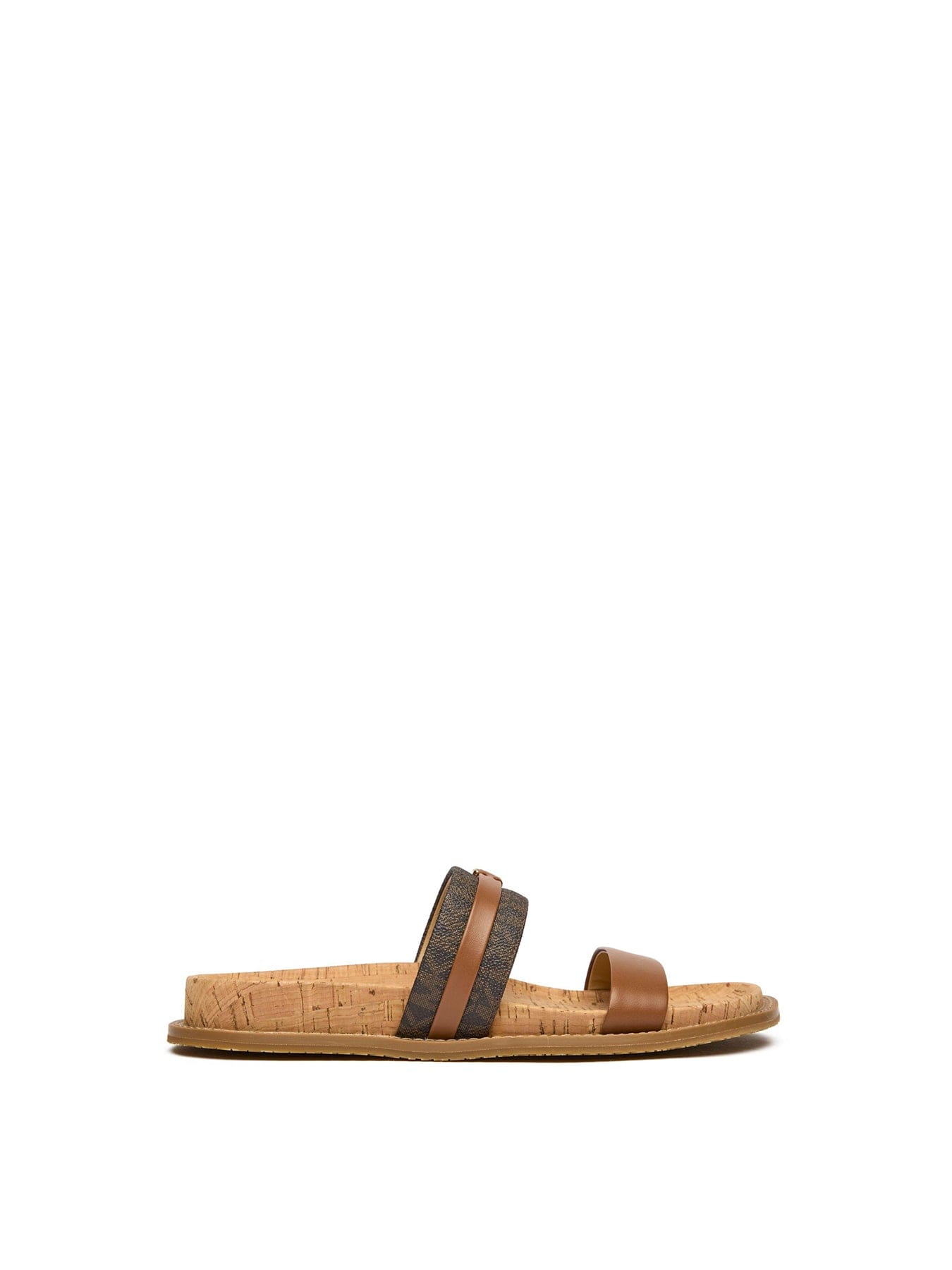 Michael Kors Mandy Leather Sandals Brown