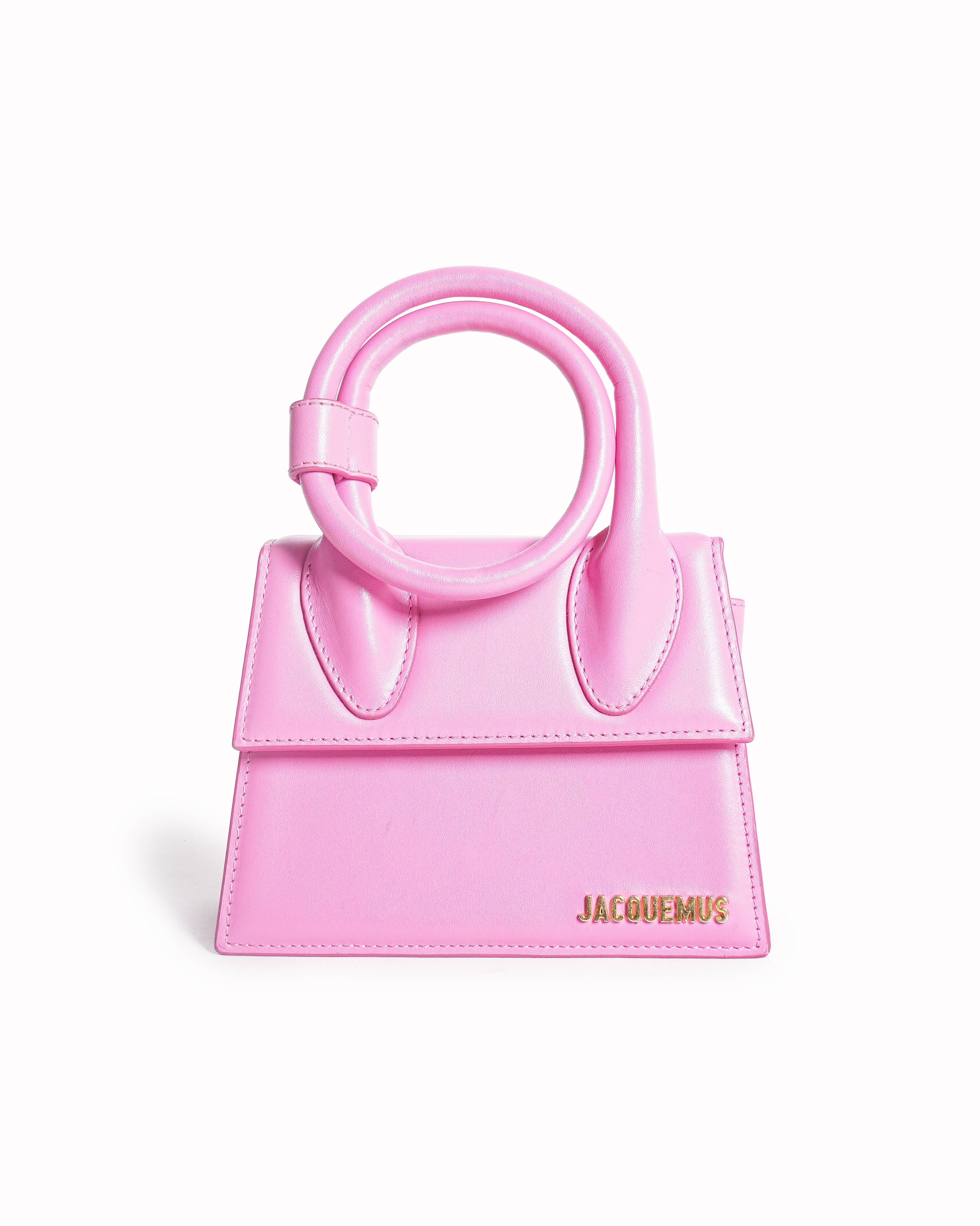 Jacquemus Pink Le Chiquito Noeud Leather Bag