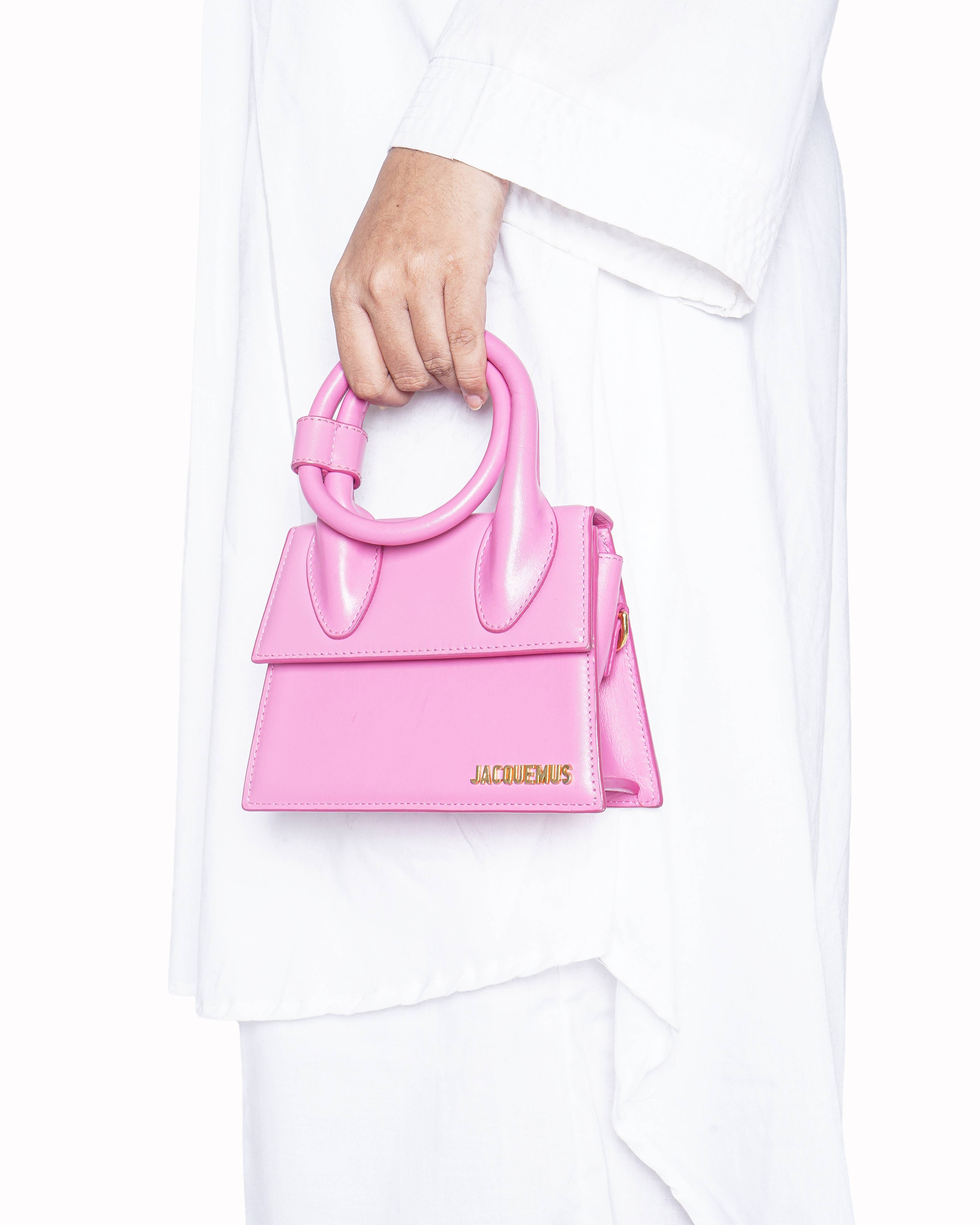 Jacquemus Pink Le Chiquito Noeud Leather Bag