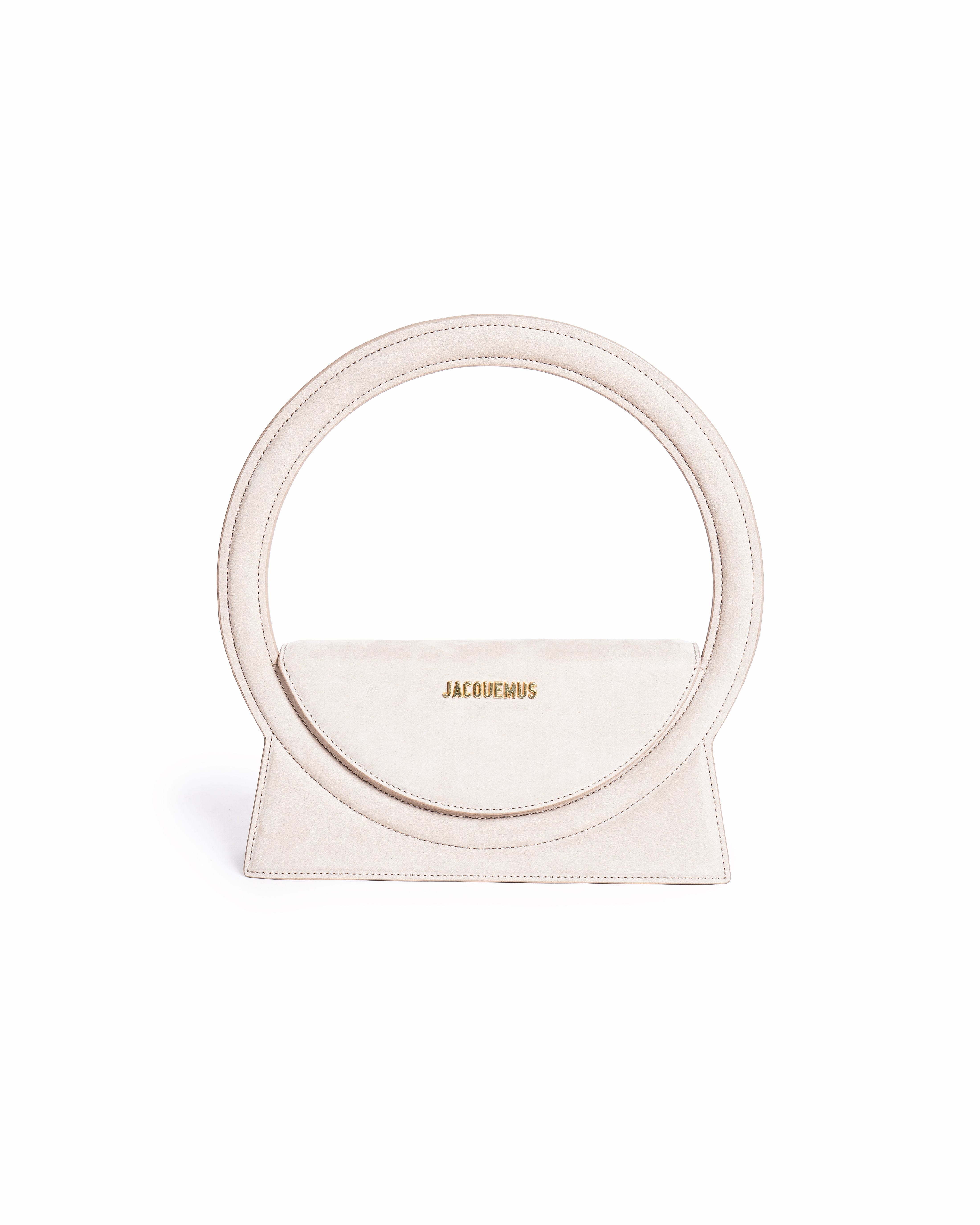 Jacquemus Le Sac Rond Leather Shoulder Bag In Suede
