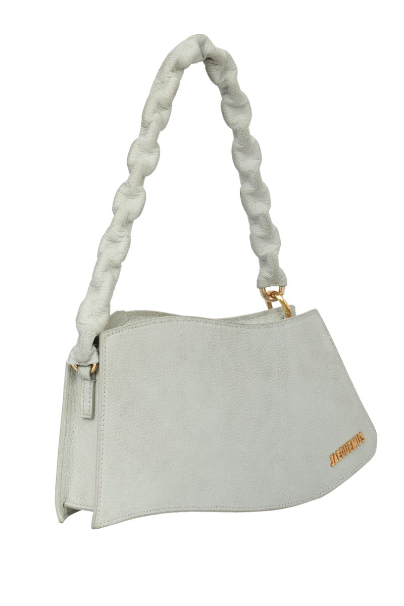 Jacquemus Powder Blue Le Sac Vague Leather Shoulder Bag