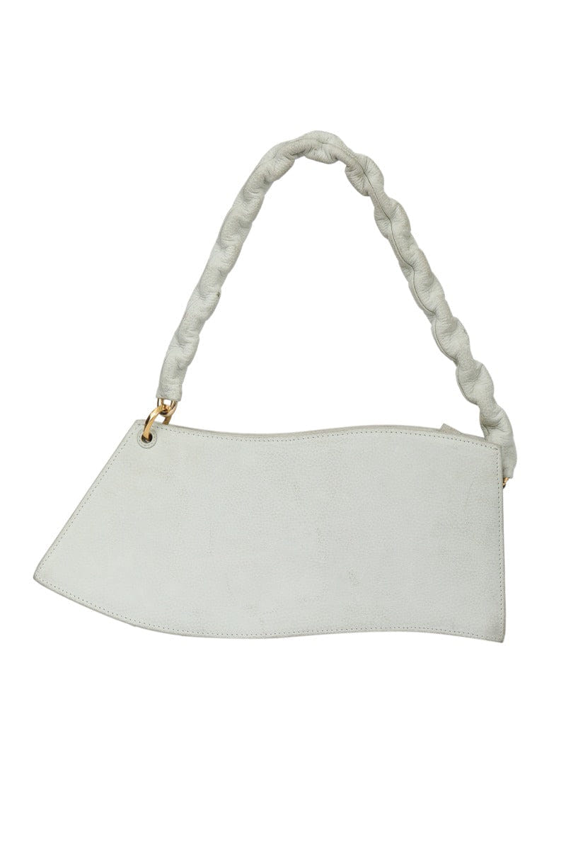 Jacquemus Powder Blue Le Sac Vague Leather Shoulder Bag