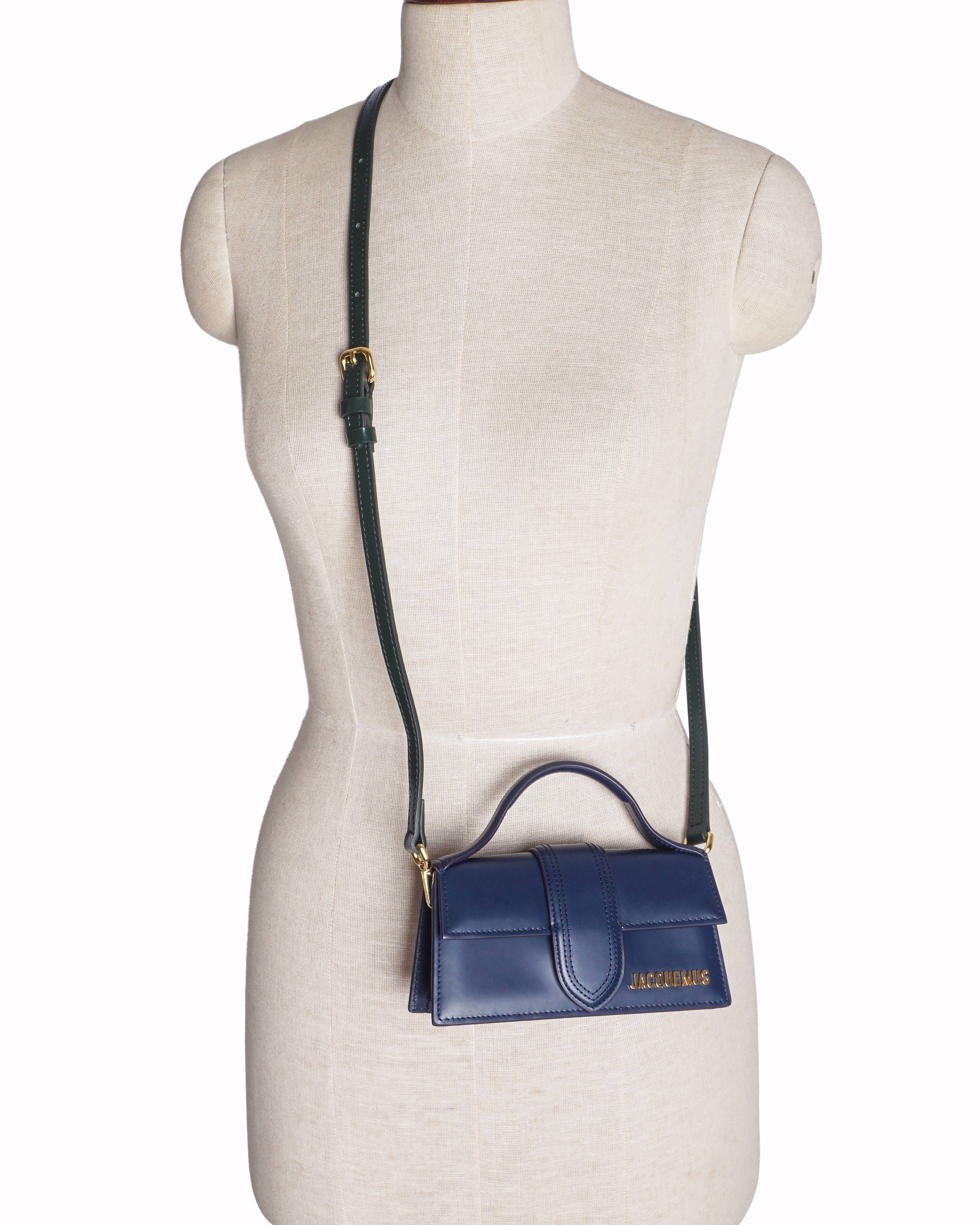 Jacquemus Le Grand Bambino Navy Blue Leather Mini Shoulder Bag