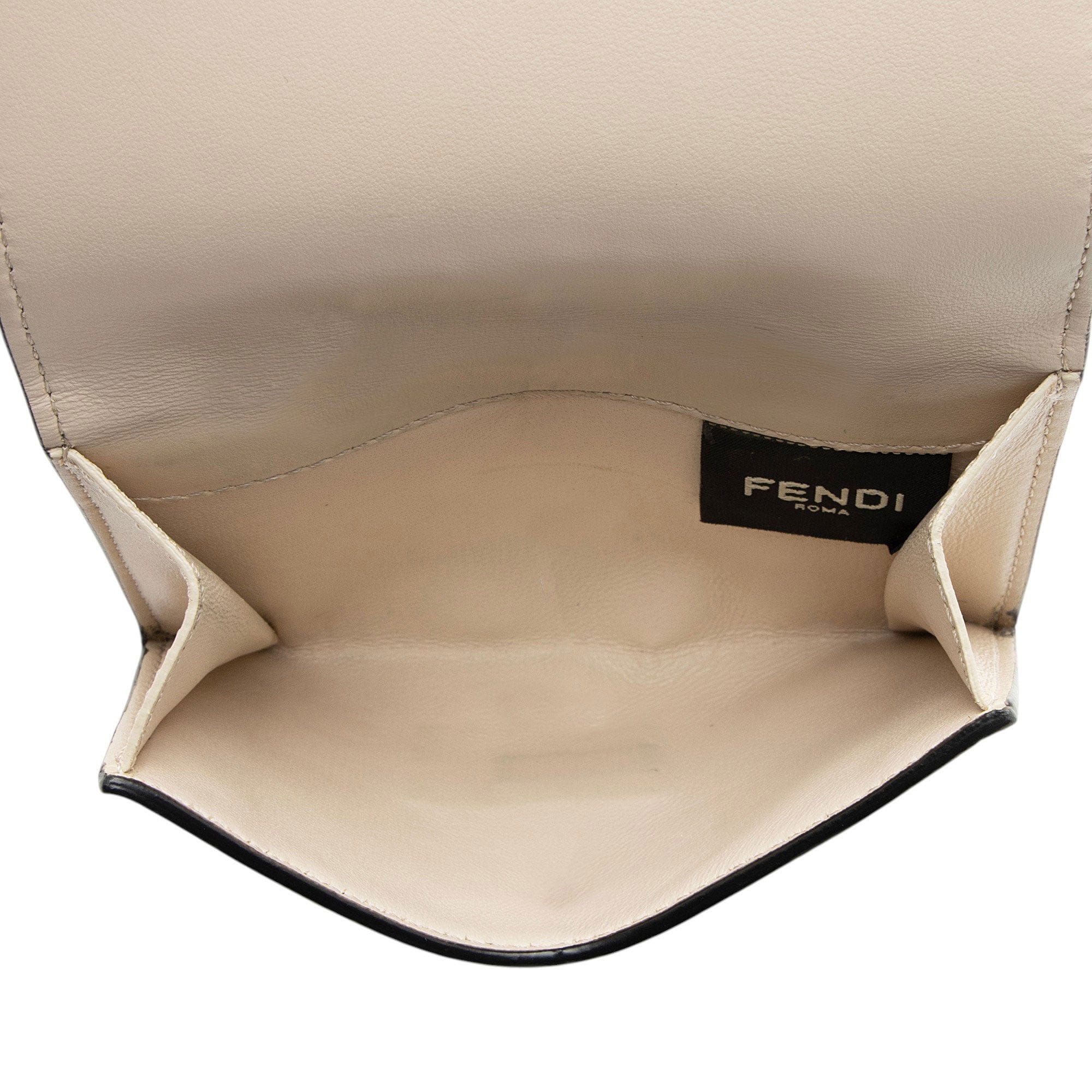 Fendi Selleria Leather Peekaboo Compact Wallet