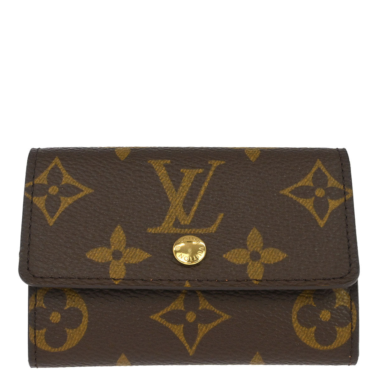 Louis Vuitton Monogram Porte Monnaie Plat Coin Purse Wallet M61930