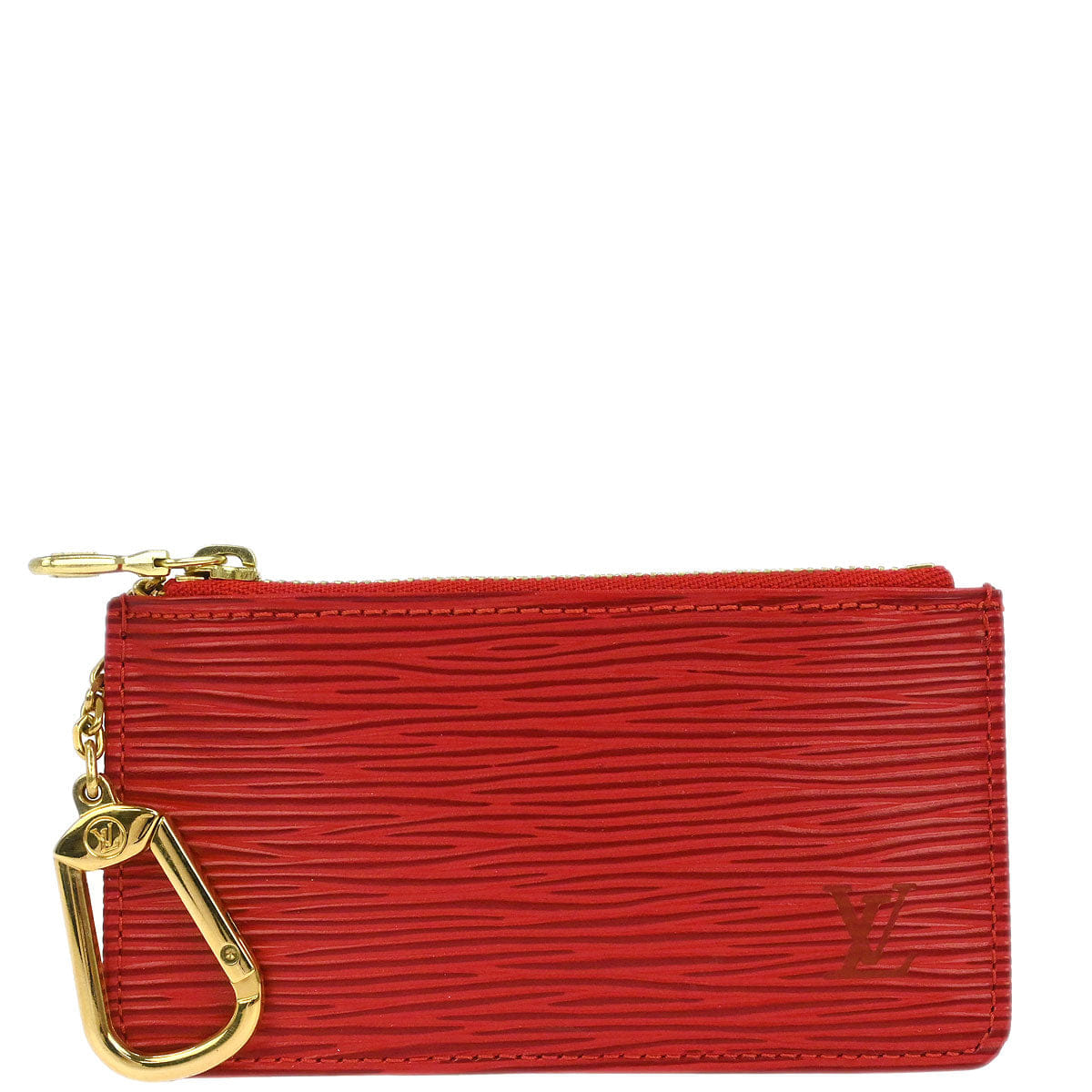 Louis Vuitton 2001 Red Epi Pochette Cles Coin Purse M63807