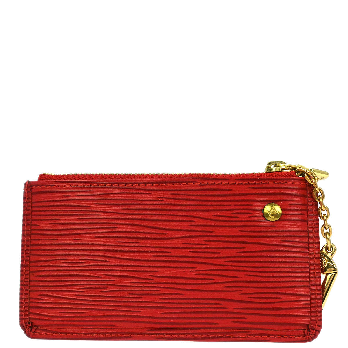 Louis Vuitton 2001 Red Epi Pochette Cles Coin Purse M63807