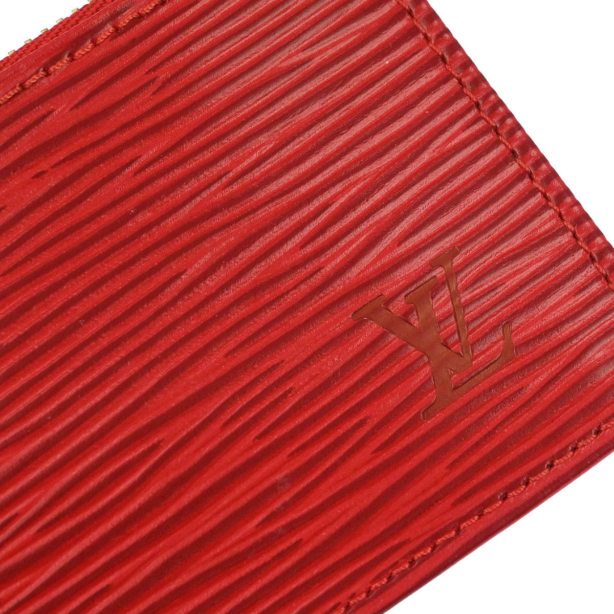 Louis Vuitton 2001 Red Epi Pochette Cles Coin Purse M63807