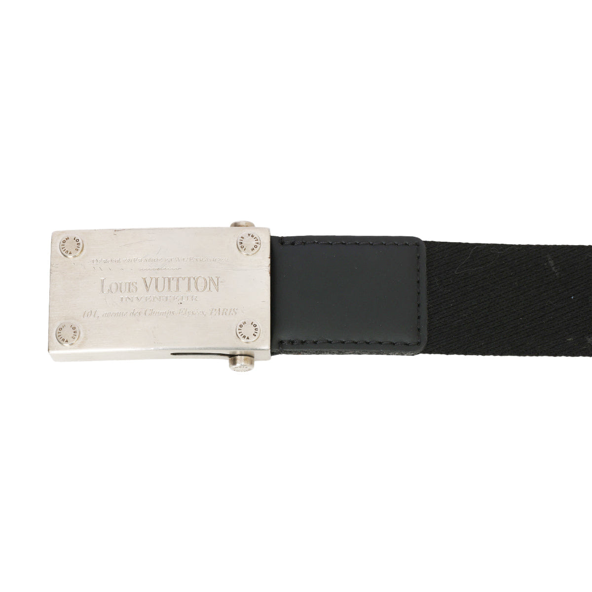 Louis Vuitton Black Santur Bengal Belt