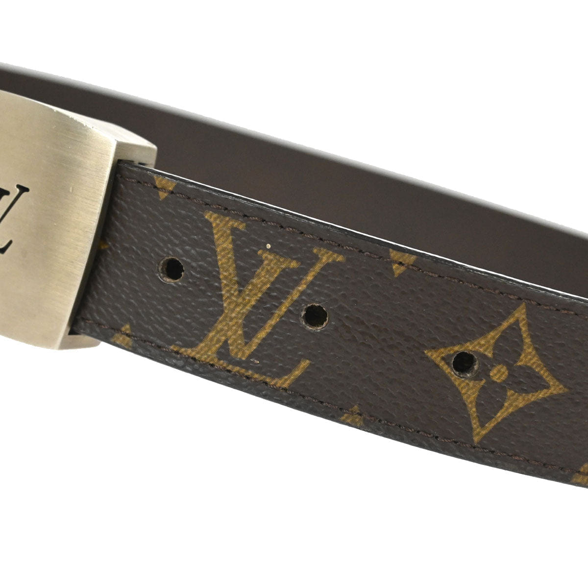 Louis Vuitton Monogram Ceinture LV Cut Belt M6888S #100/40 Small Good