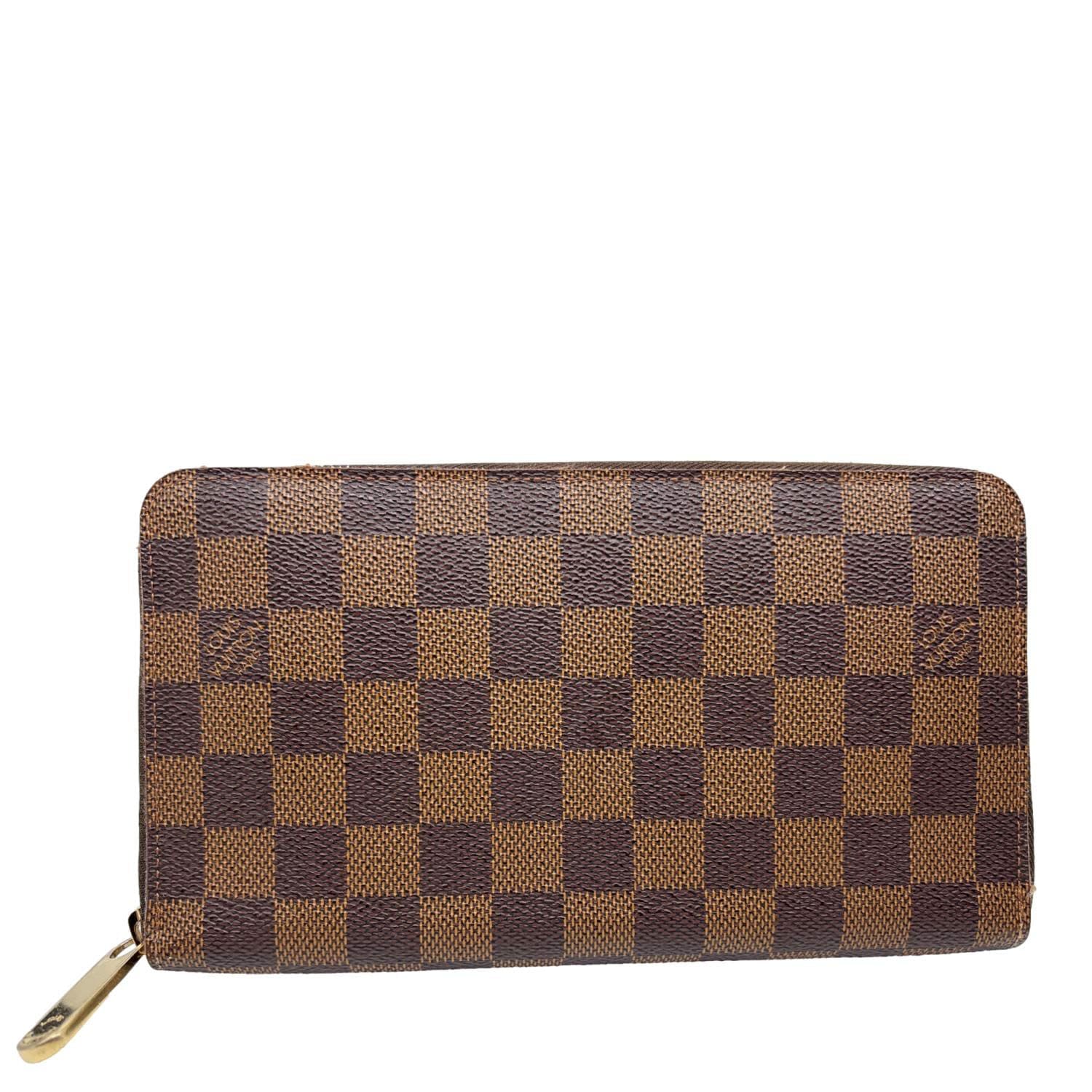 LOUIS VUITTON Damier Ebene Organizer Wallet Brown