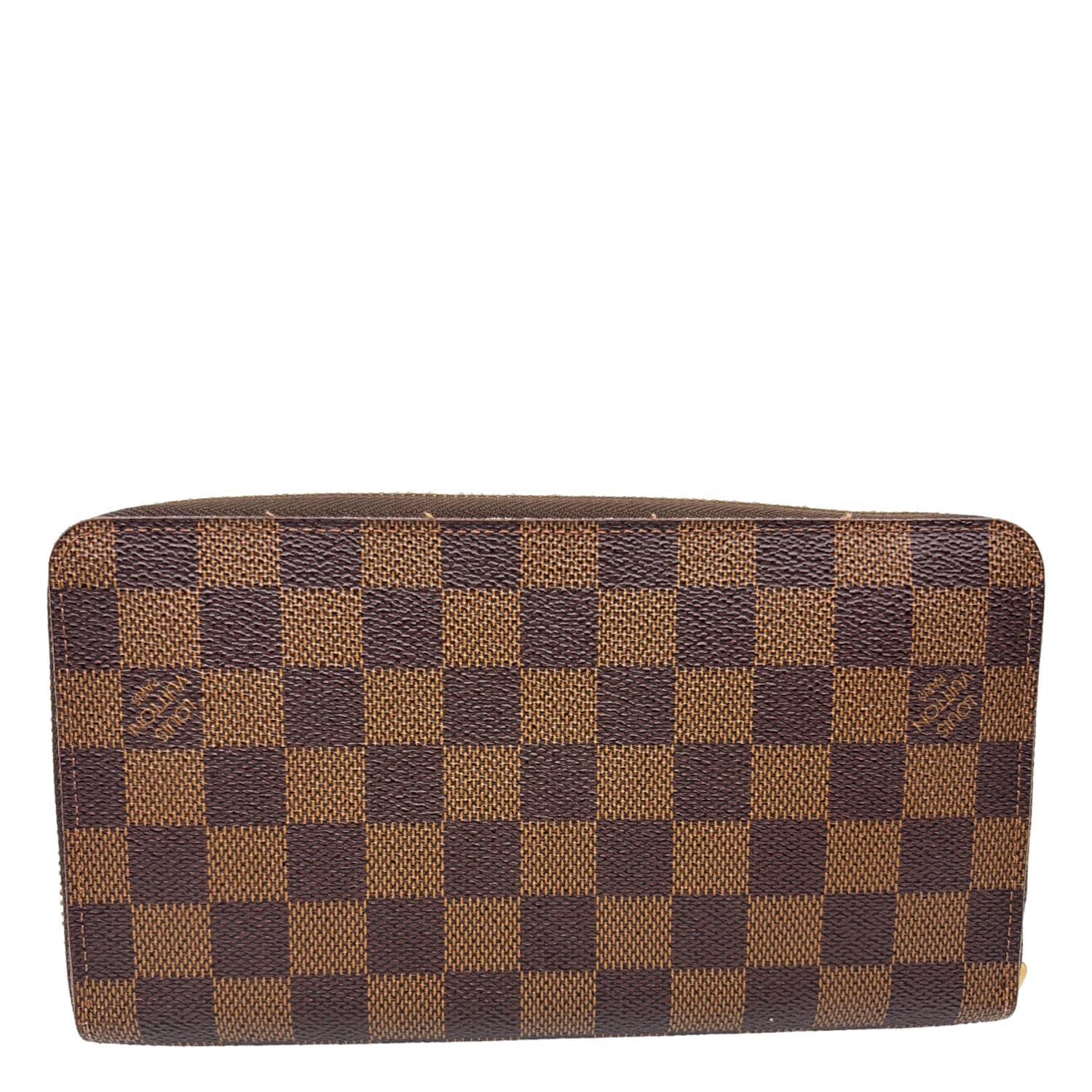 LOUIS VUITTON Damier Ebene Organizer Wallet Brown