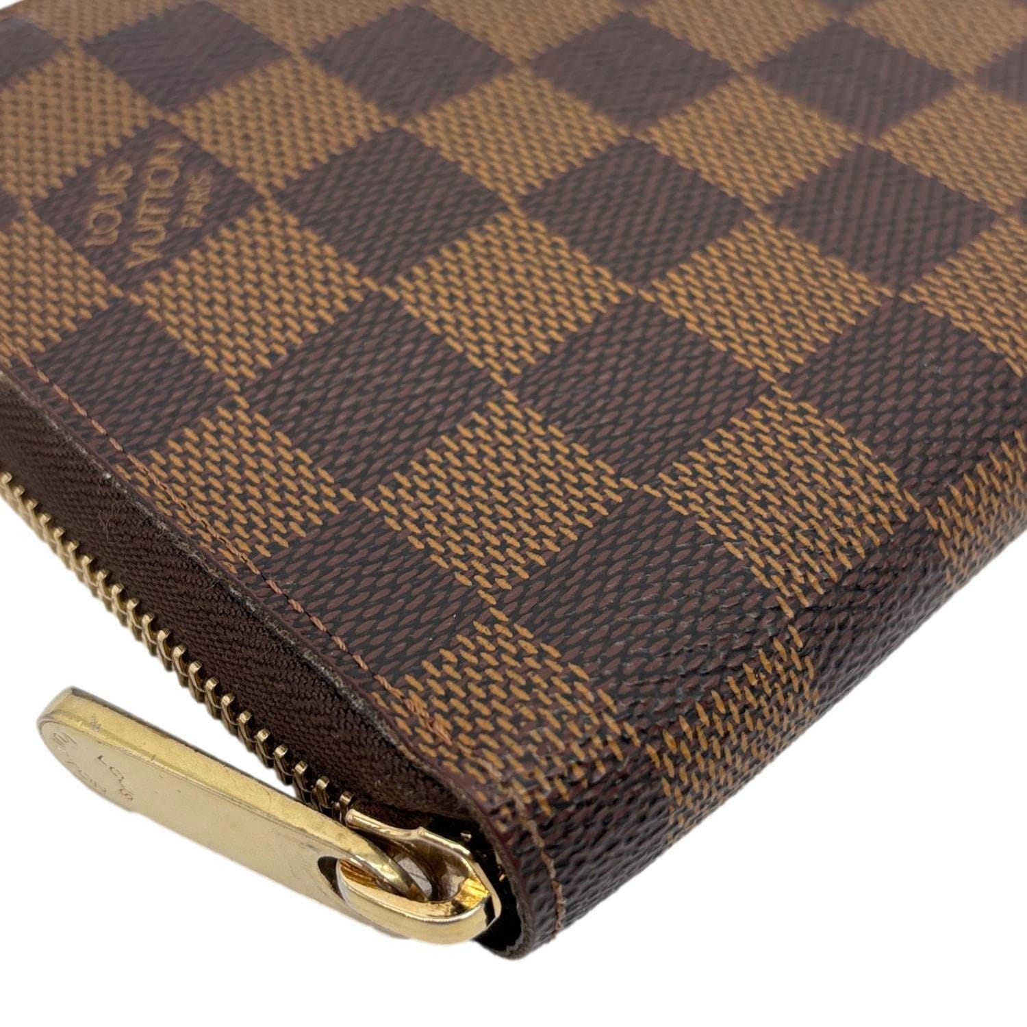 LOUIS VUITTON Damier Ebene Organizer Wallet Brown