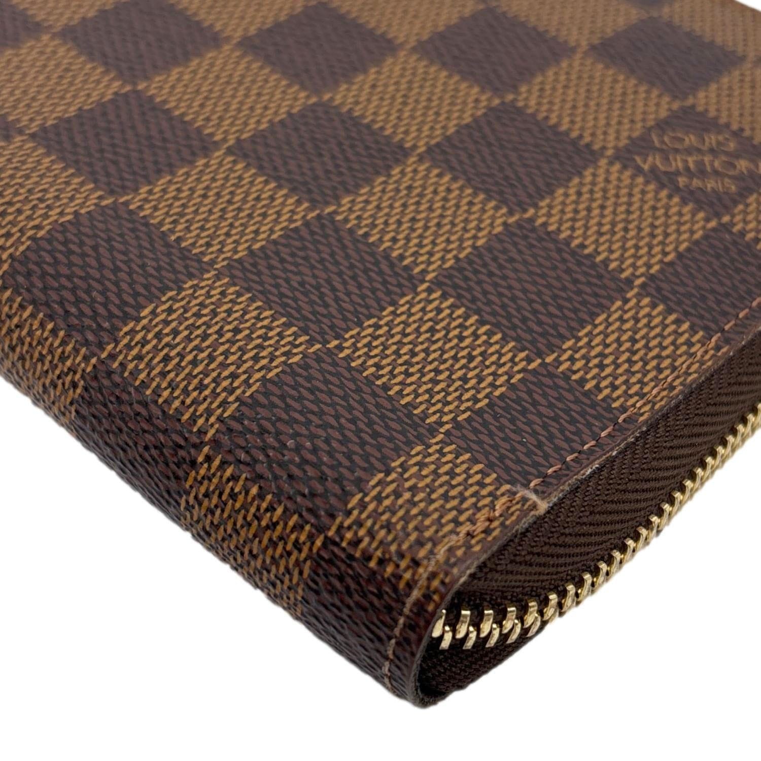 LOUIS VUITTON Damier Ebene Organizer Wallet Brown