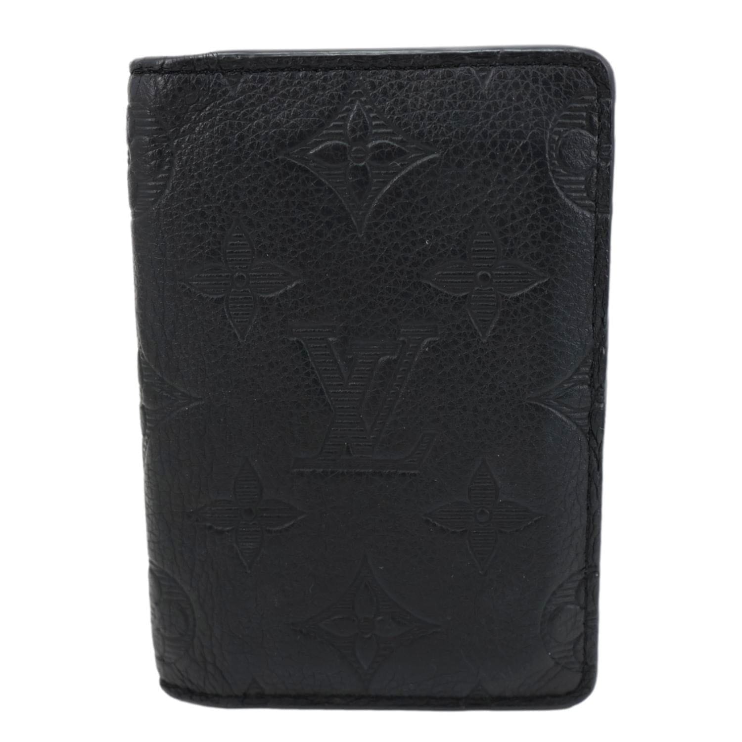 LOUIS VUITTON Monogram Shadow Pocket Organizer Black