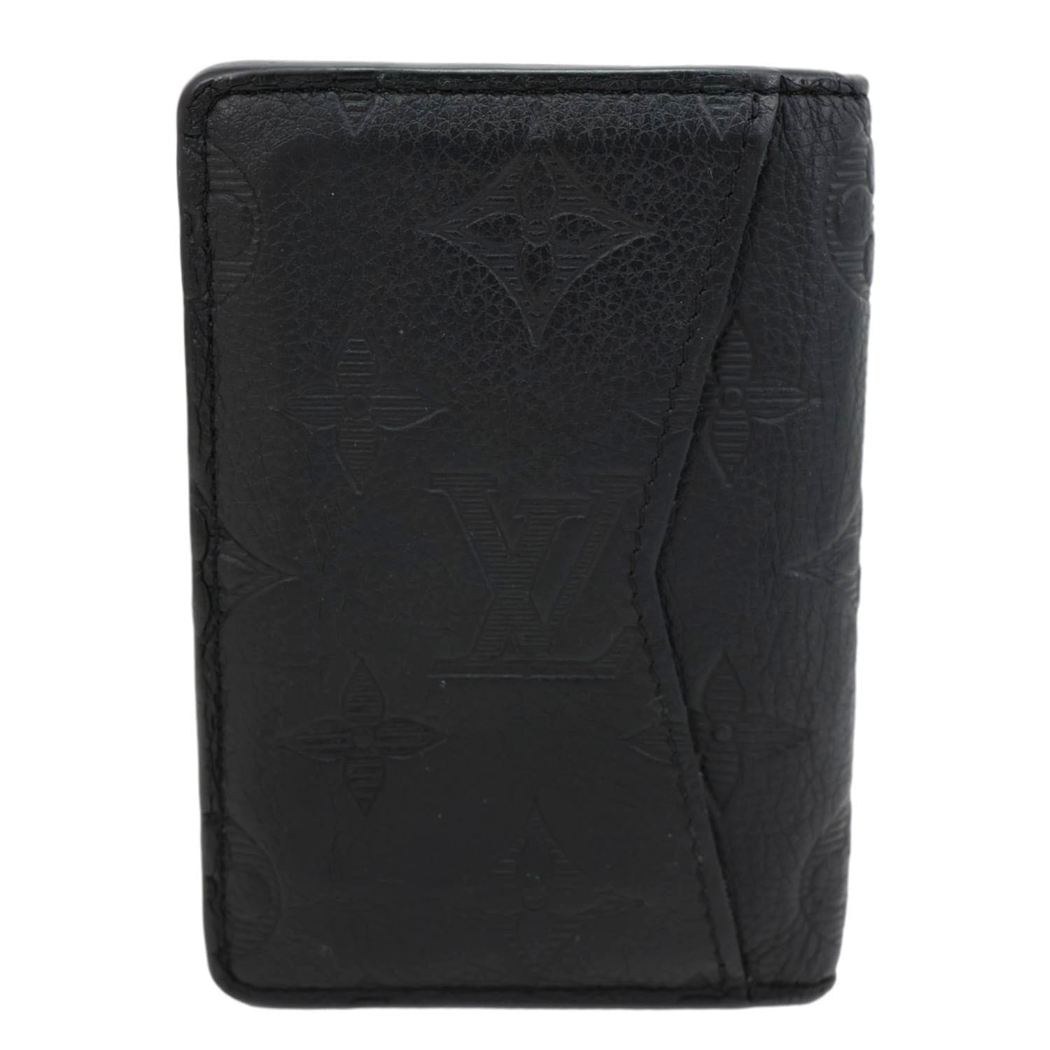 LOUIS VUITTON Monogram Shadow Pocket Organizer Black