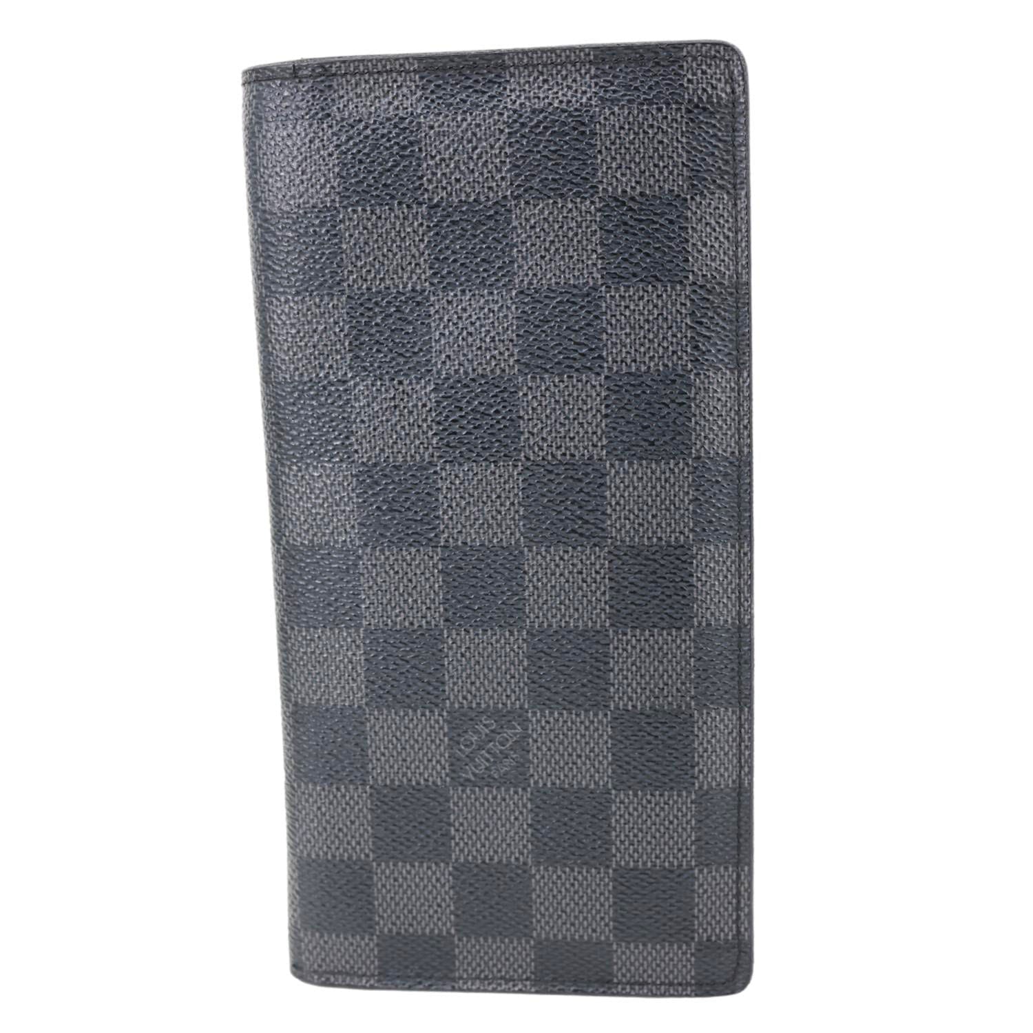 LOUIS VUITTON Brazza Damier Graphite Bifold Long Wallet Black