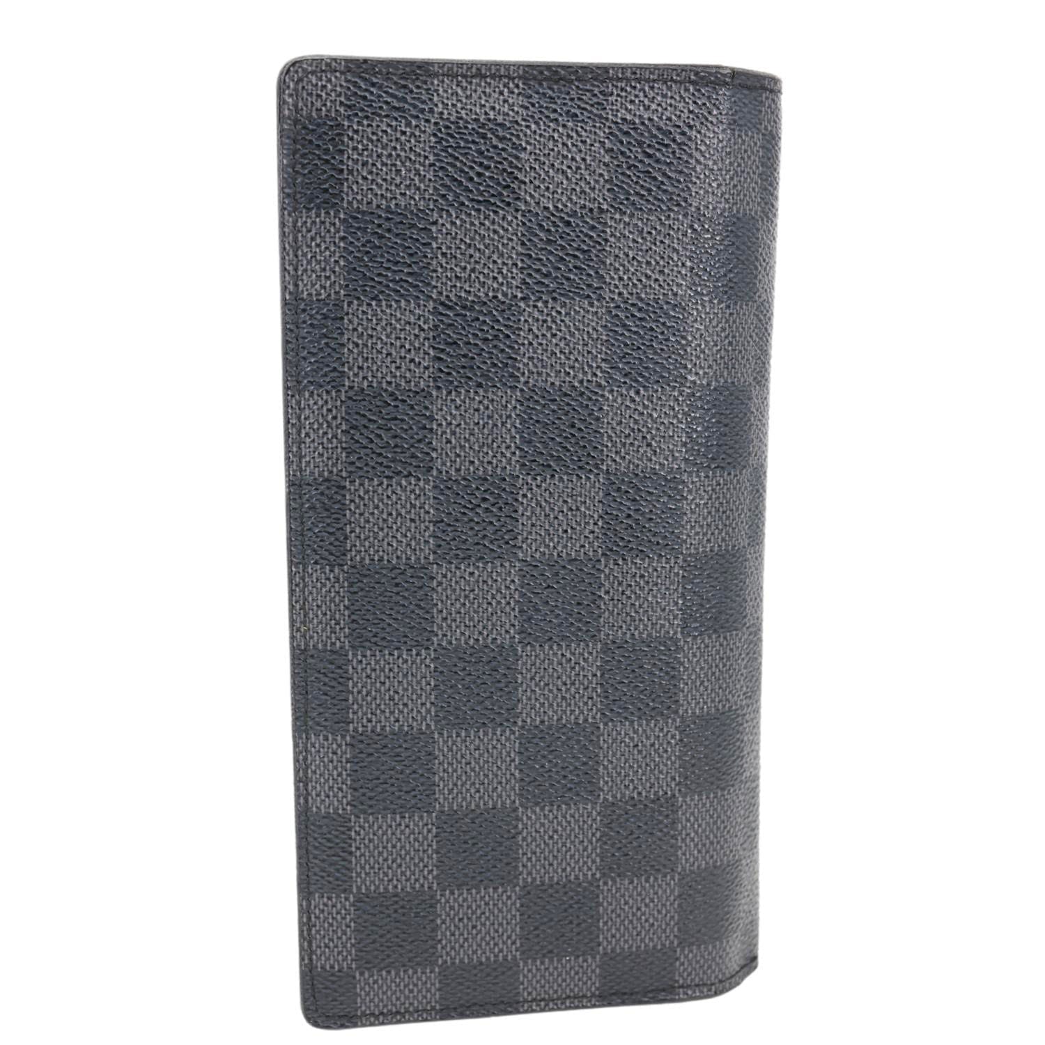 LOUIS VUITTON Brazza Damier Graphite Bifold Long Wallet Black