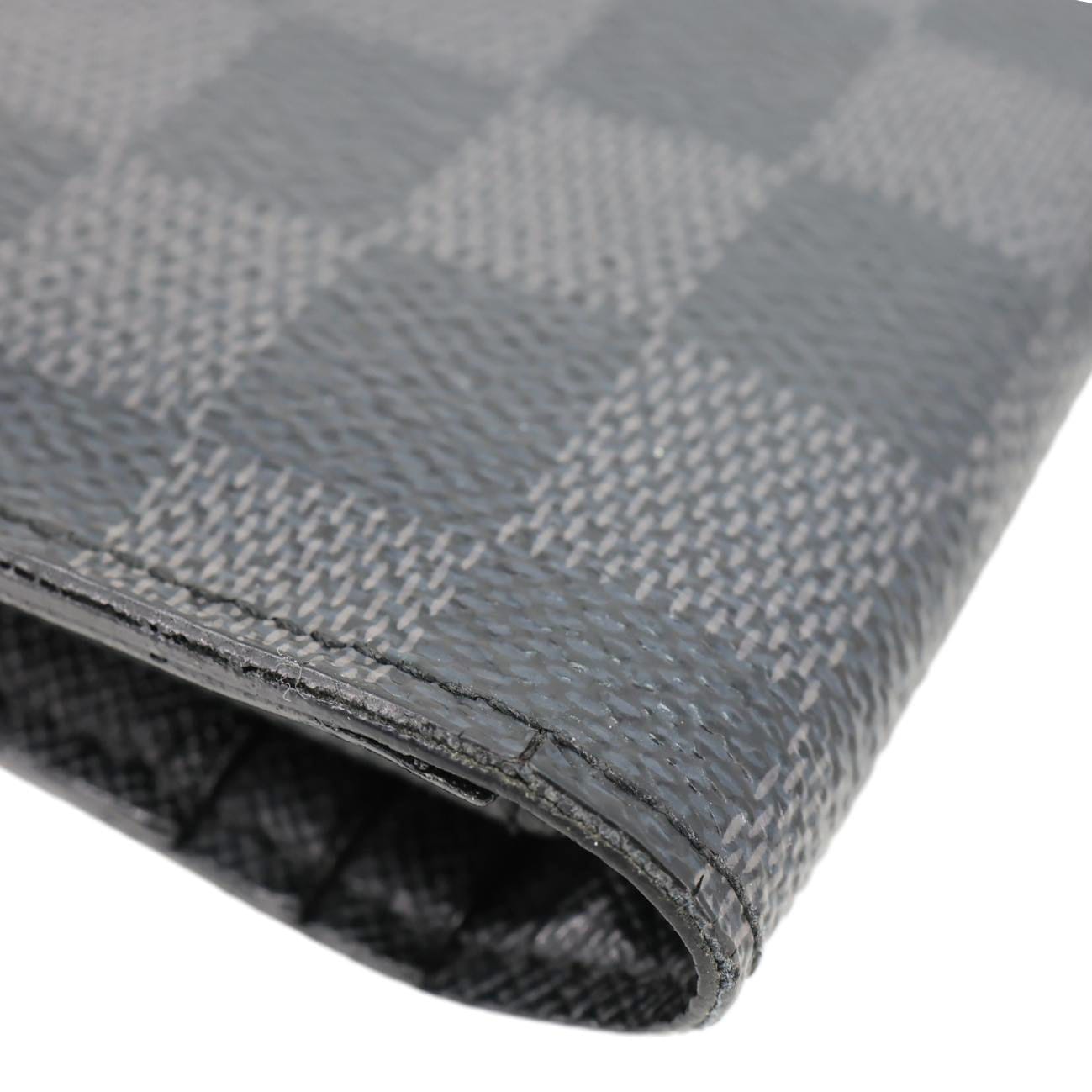 LOUIS VUITTON Brazza Damier Graphite Bifold Long Wallet Black