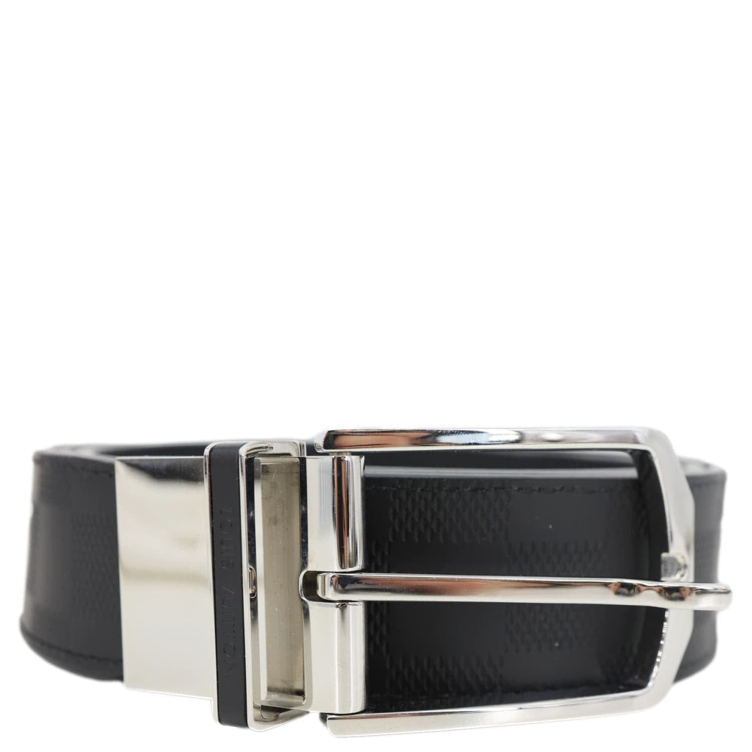 LOUIS VUITTON Damier Infini Belt Black Size 110/44